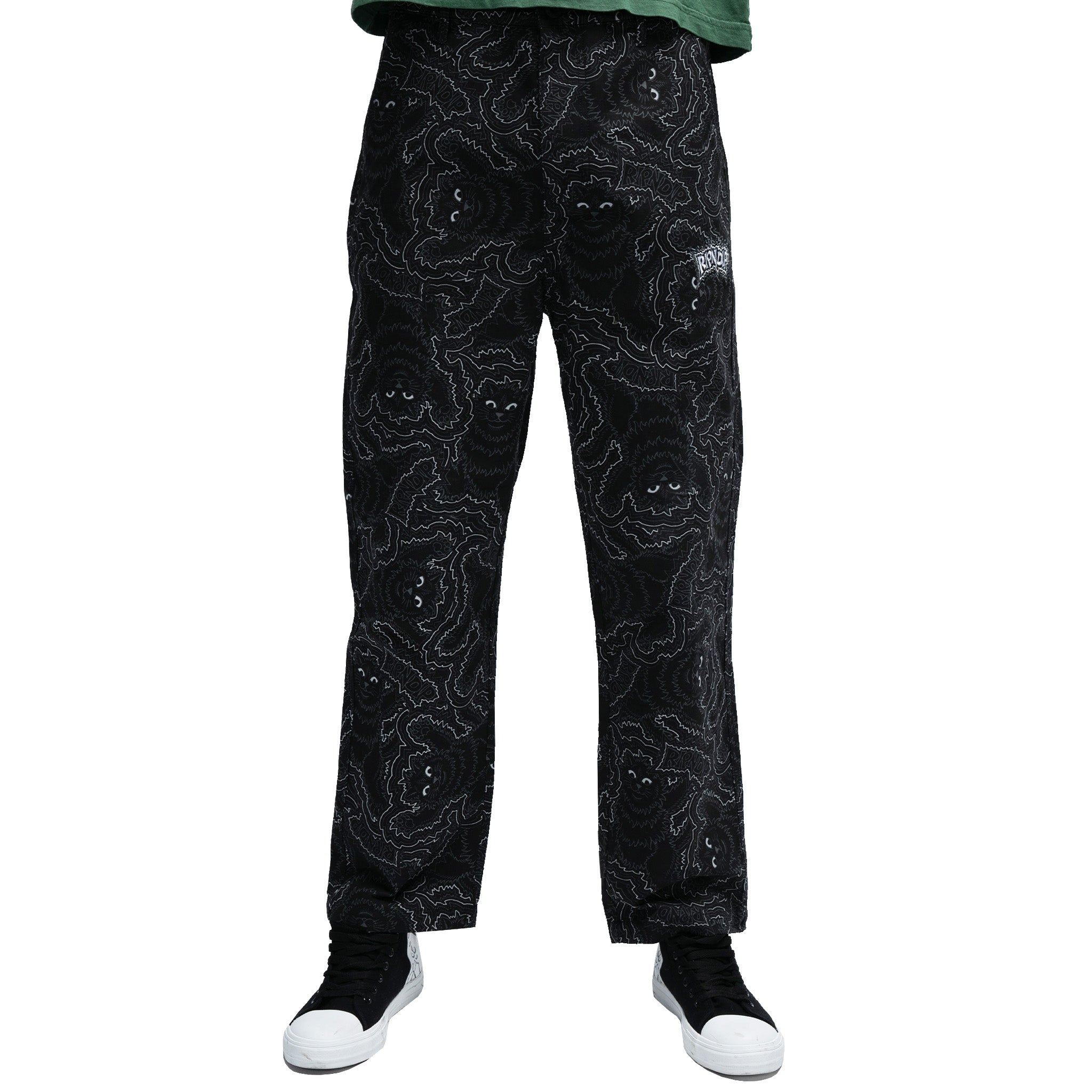 RIPNDIP Big Pussy Energy Wide Leg Pants (Black)