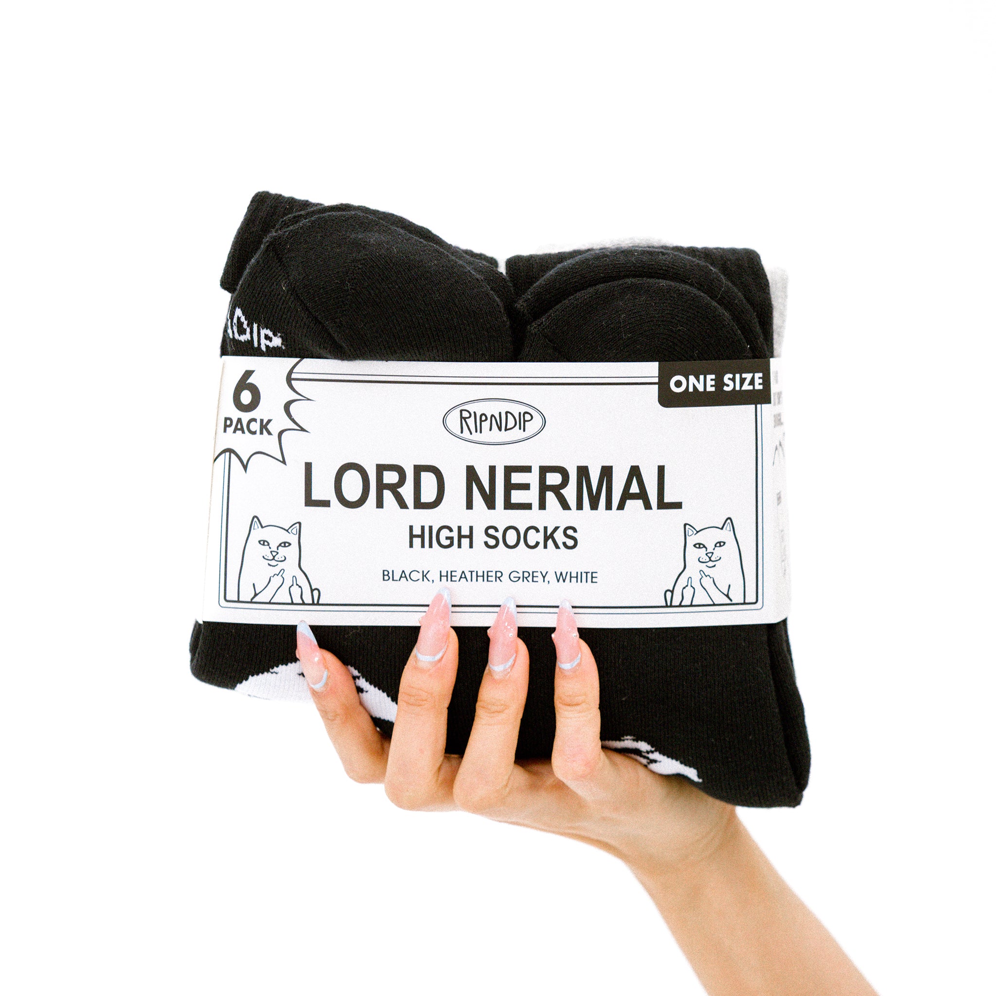 RIPNDIP Lord Nermal Socks 6 Pack (Multi)