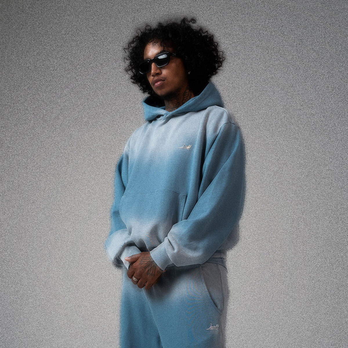 RIPNDIP Castanza Hoodie (Light Blue Faded Wash)