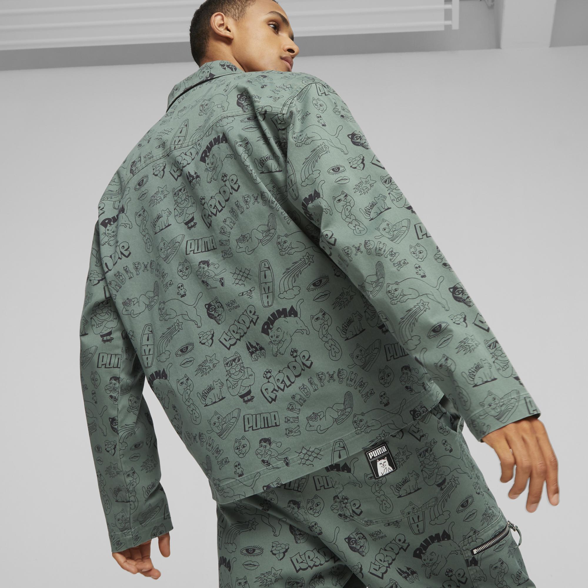 PUMA X RIPNDIP AOP Twill Jacket (Eucalyptus)