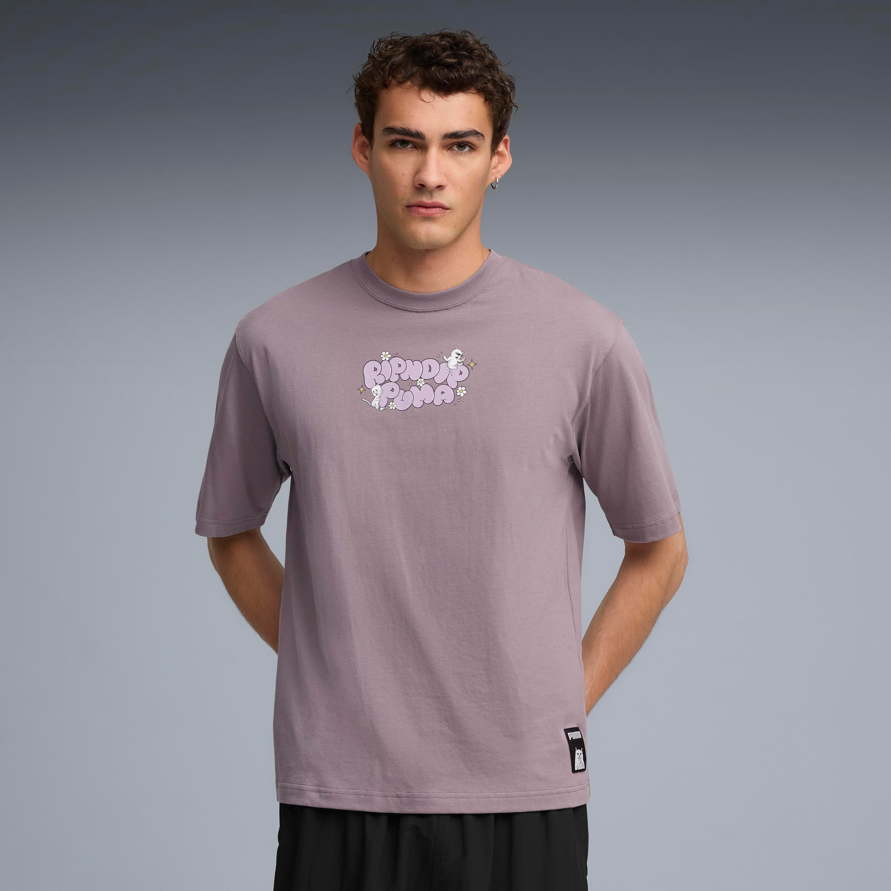 RIPNDIP PUMA X RIPNDIP Boxy Graphic Tee (Plum Jam)