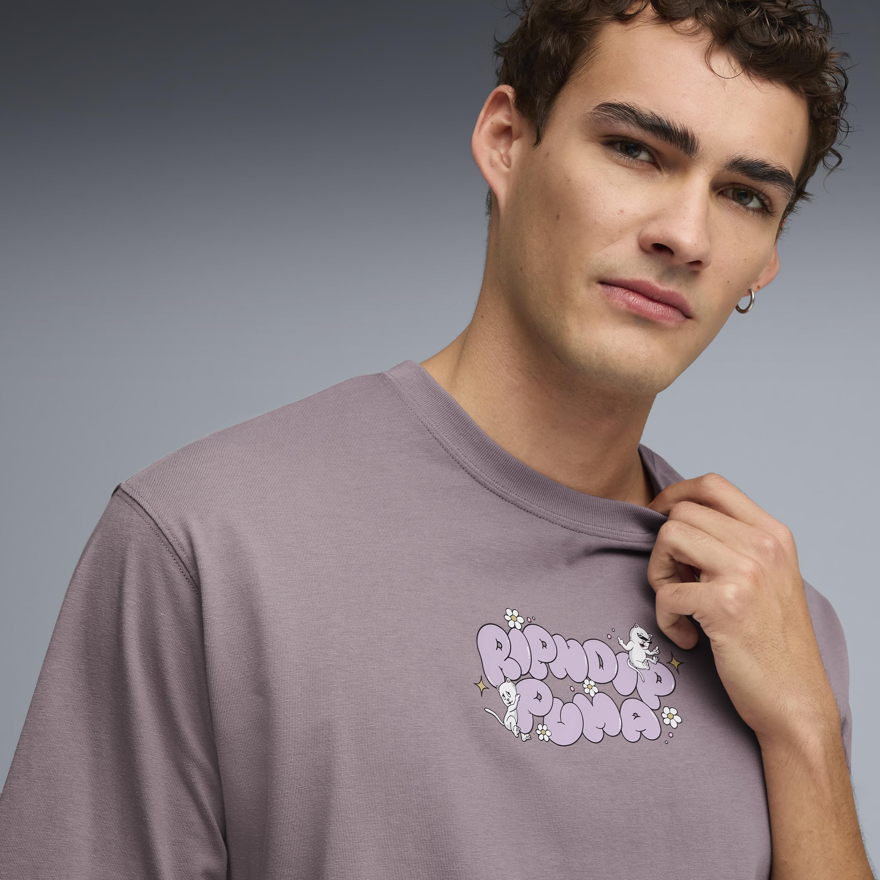 RIPNDIP PUMA X RIPNDIP Boxy Graphic Tee (Plum Jam)