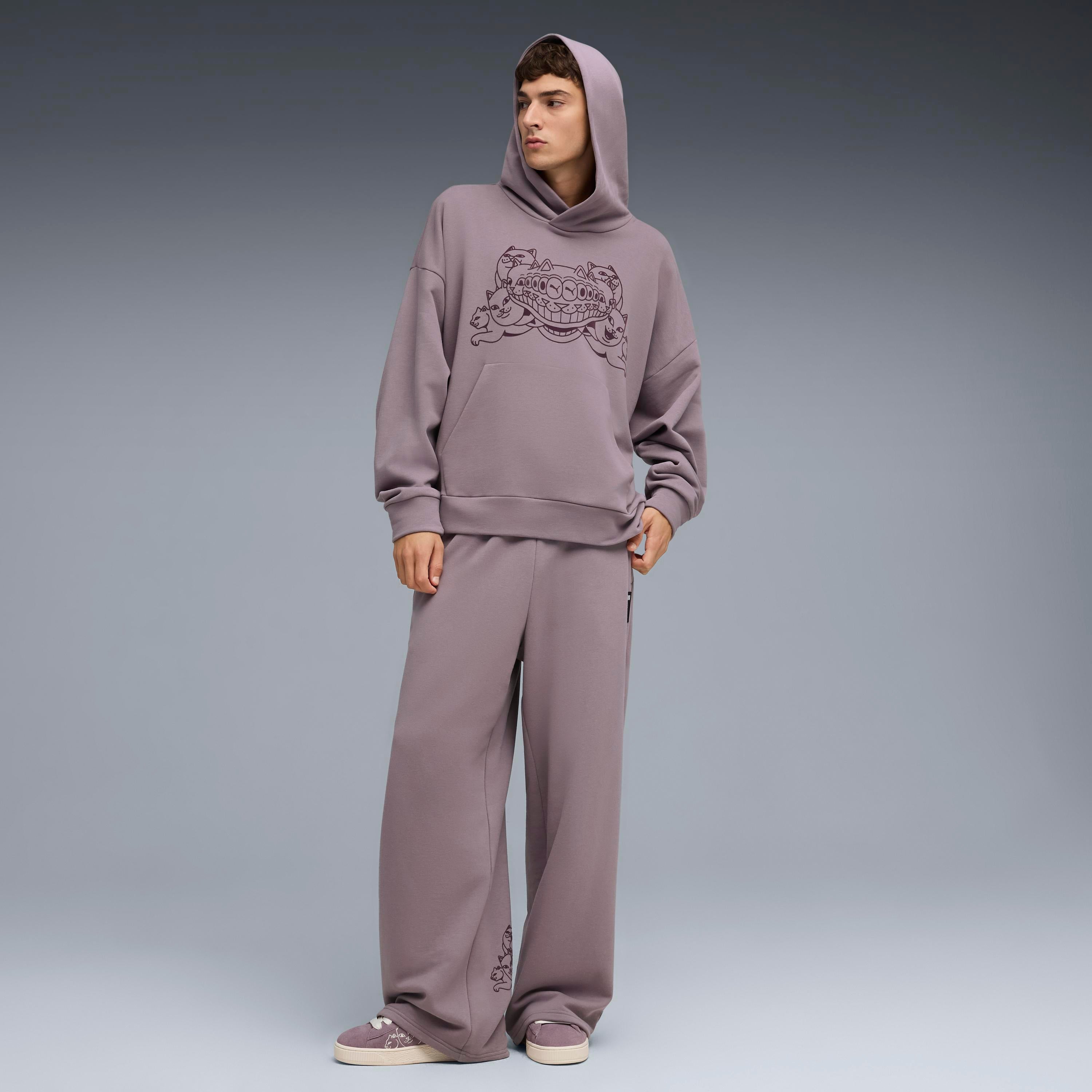 RIPNDIP PUMA X RIPNDIP Boxy Graphic Hoodie (Plum Jam)