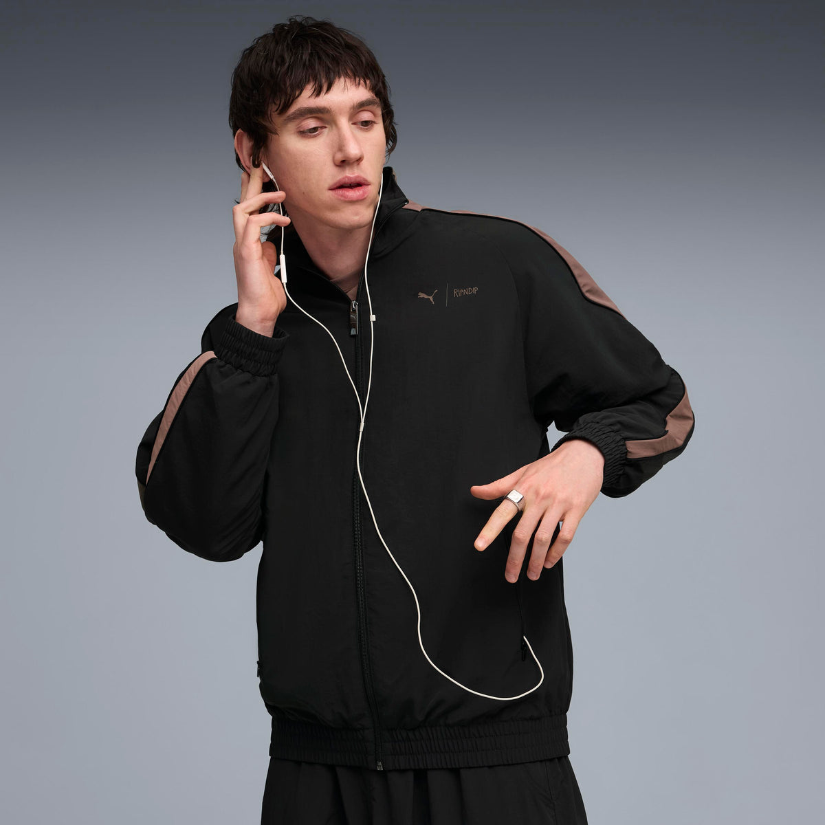 RIPNDIP PUMA X RIPNDIP T7 Oversized Track Jacket (Puma Black)
