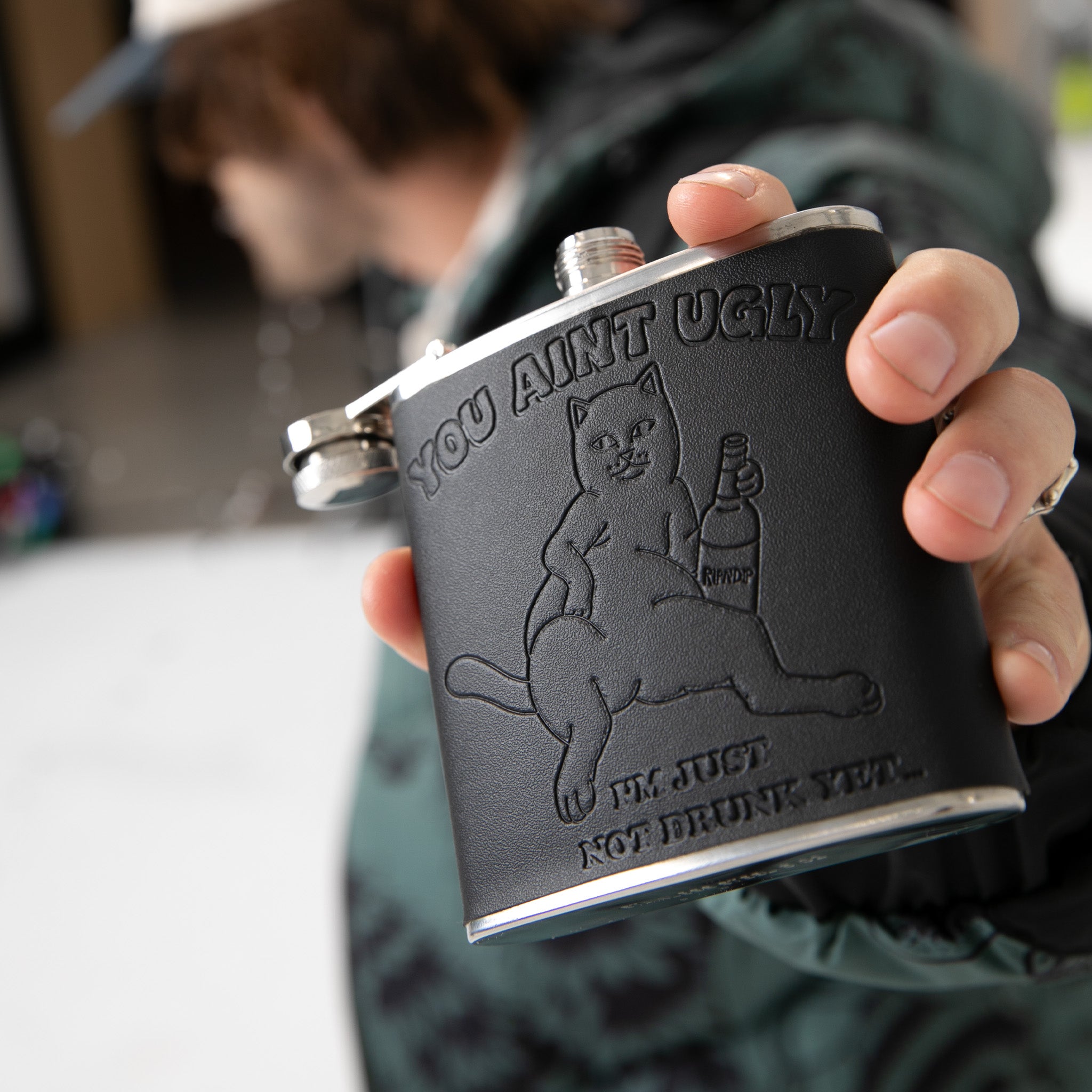 You Ain't Ugly Flask (Black) – RIPNDIP