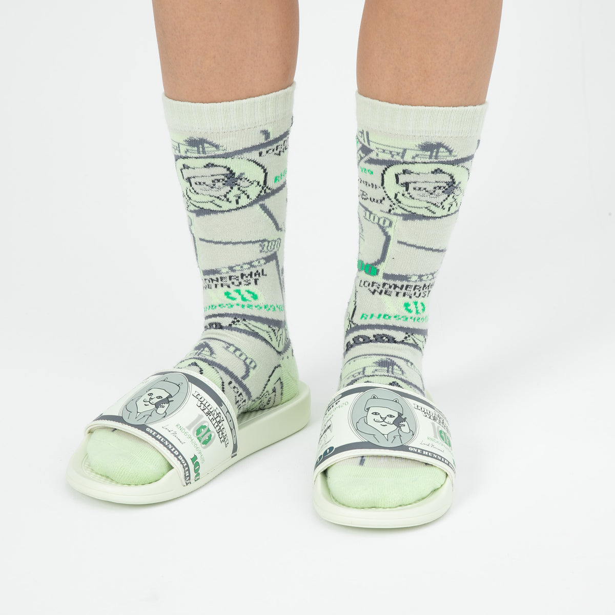 RIPNDIP Moneybag Socks (Olive)