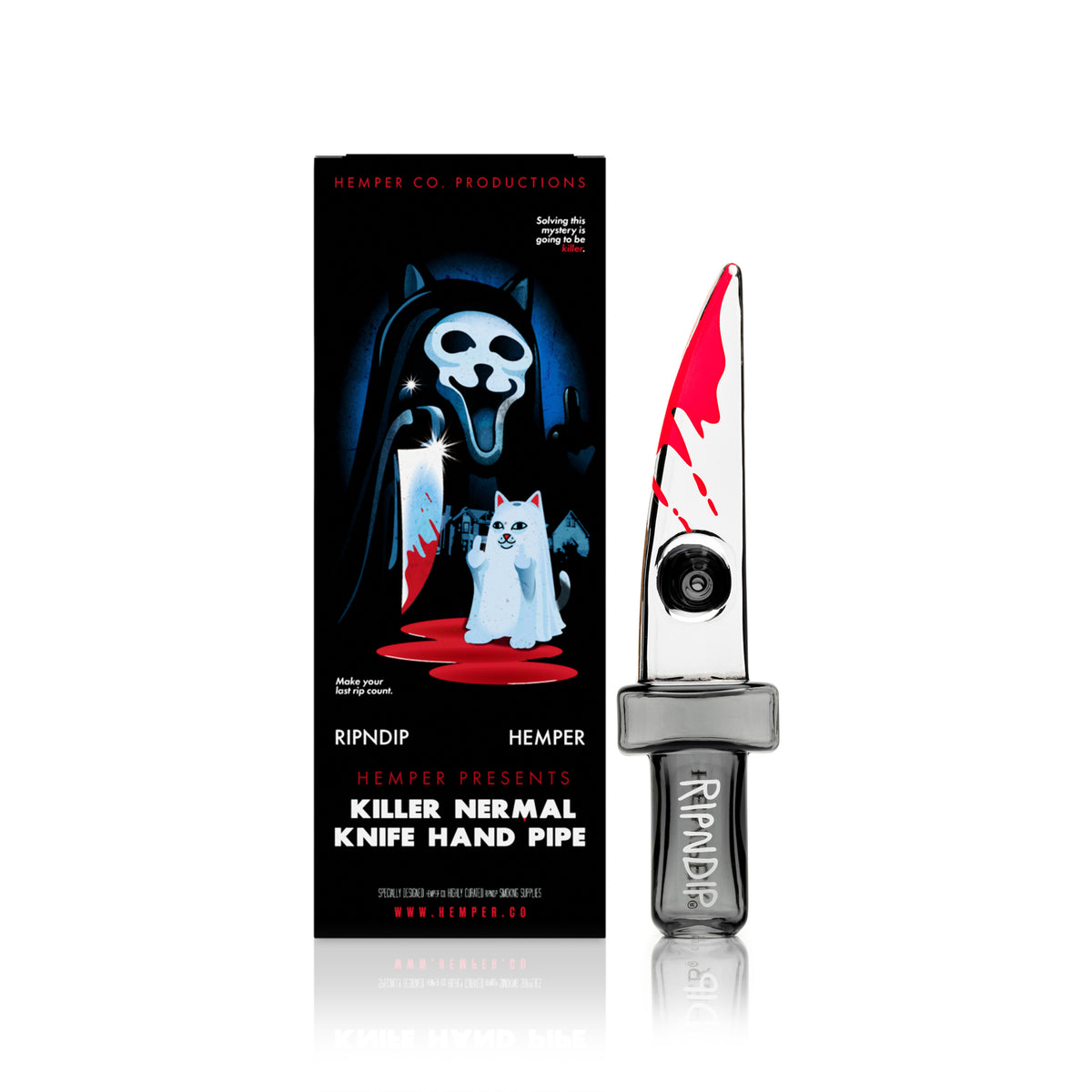 RIPNDIP Hemper Killer Nermal Knife Hand Pipe (Clear)