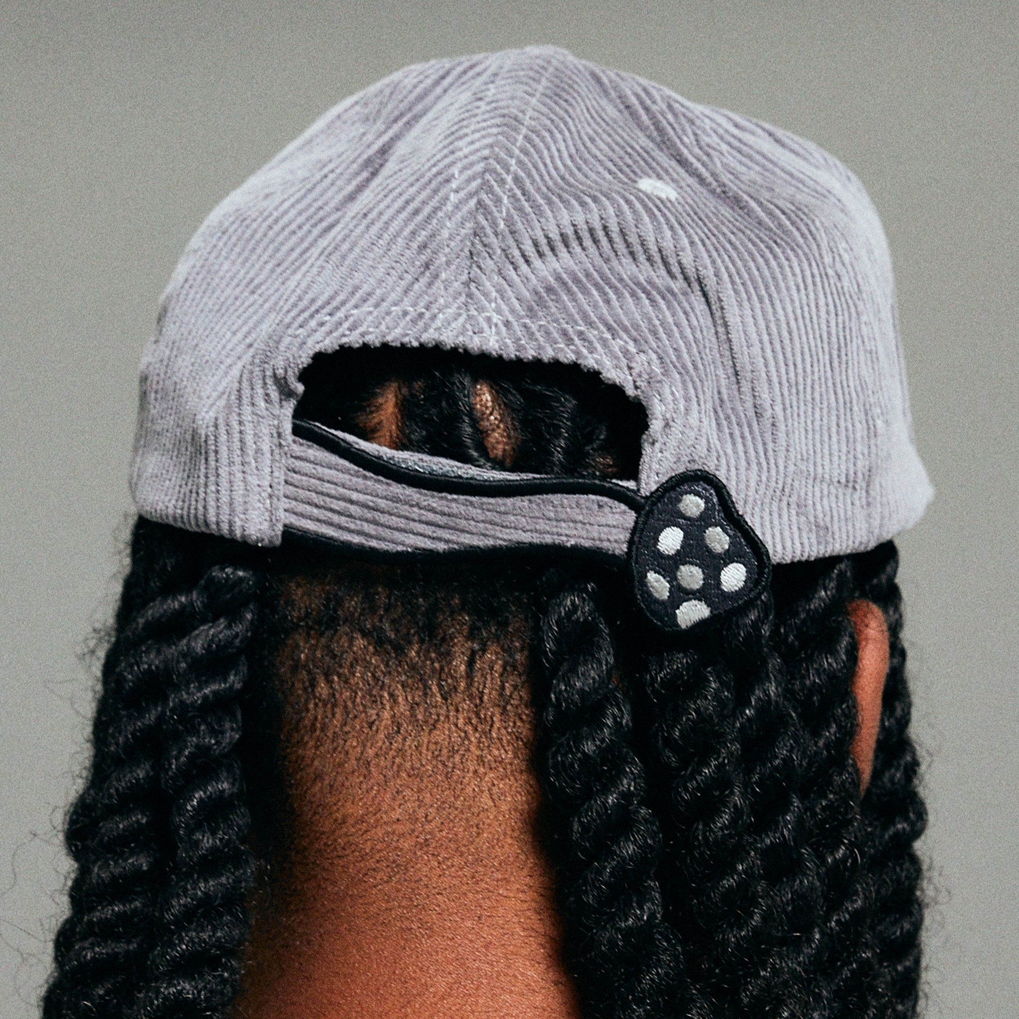 RIPNDIP Toadstool Corduroy Velcro 6 Panel Hat (Grey)