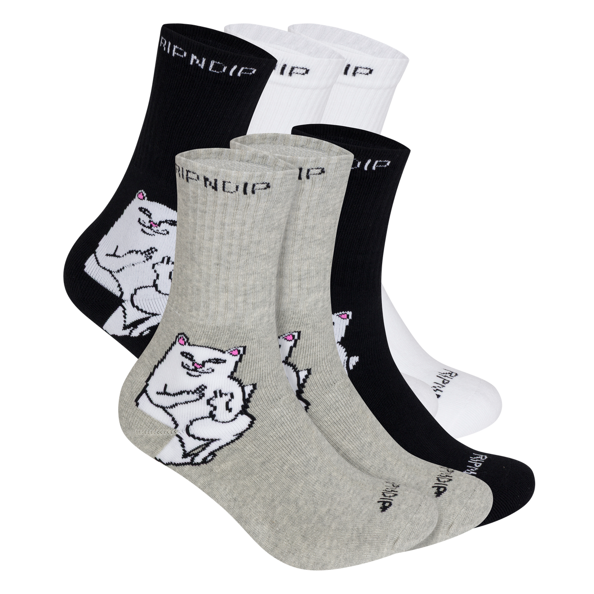 RIPNDIP Lord Nermal Socks 6 Pack (Multi)