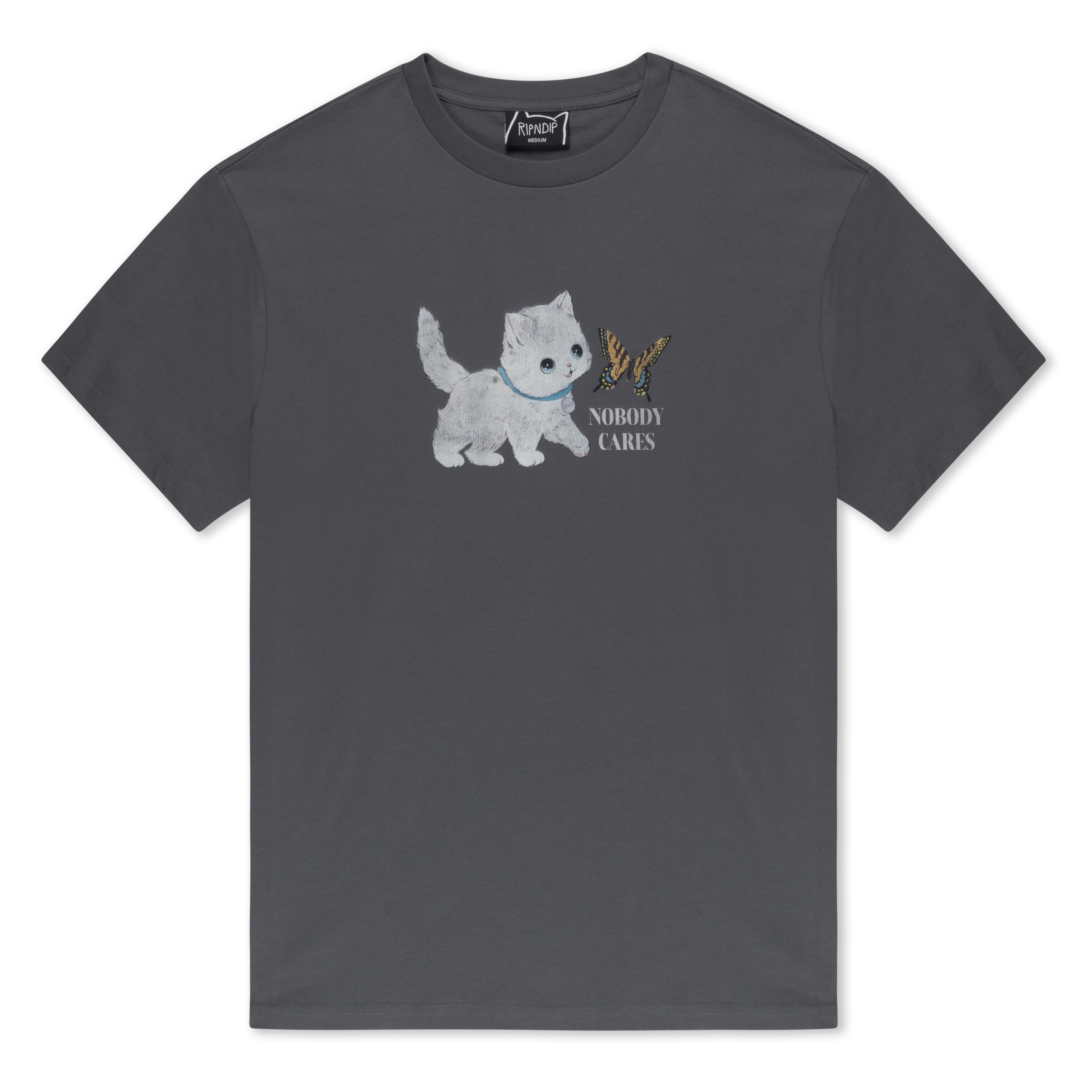 RIPNDIP NOBODY CARES Tee (Charcoal)