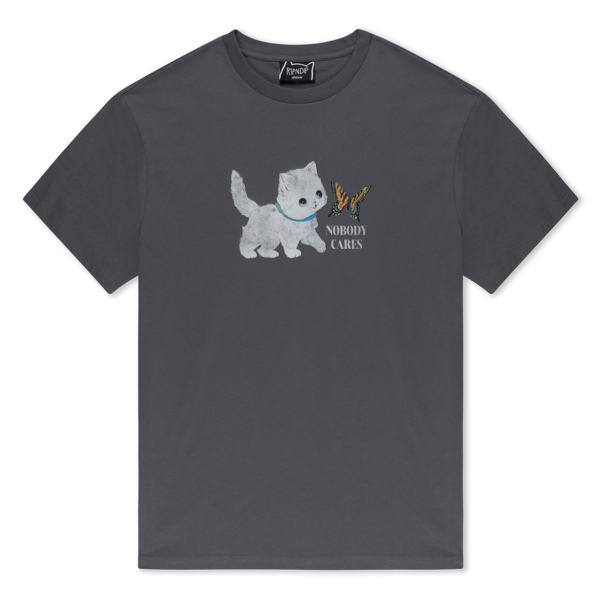 RIPNDIP NOBODY CARES Tee (Charcoal)