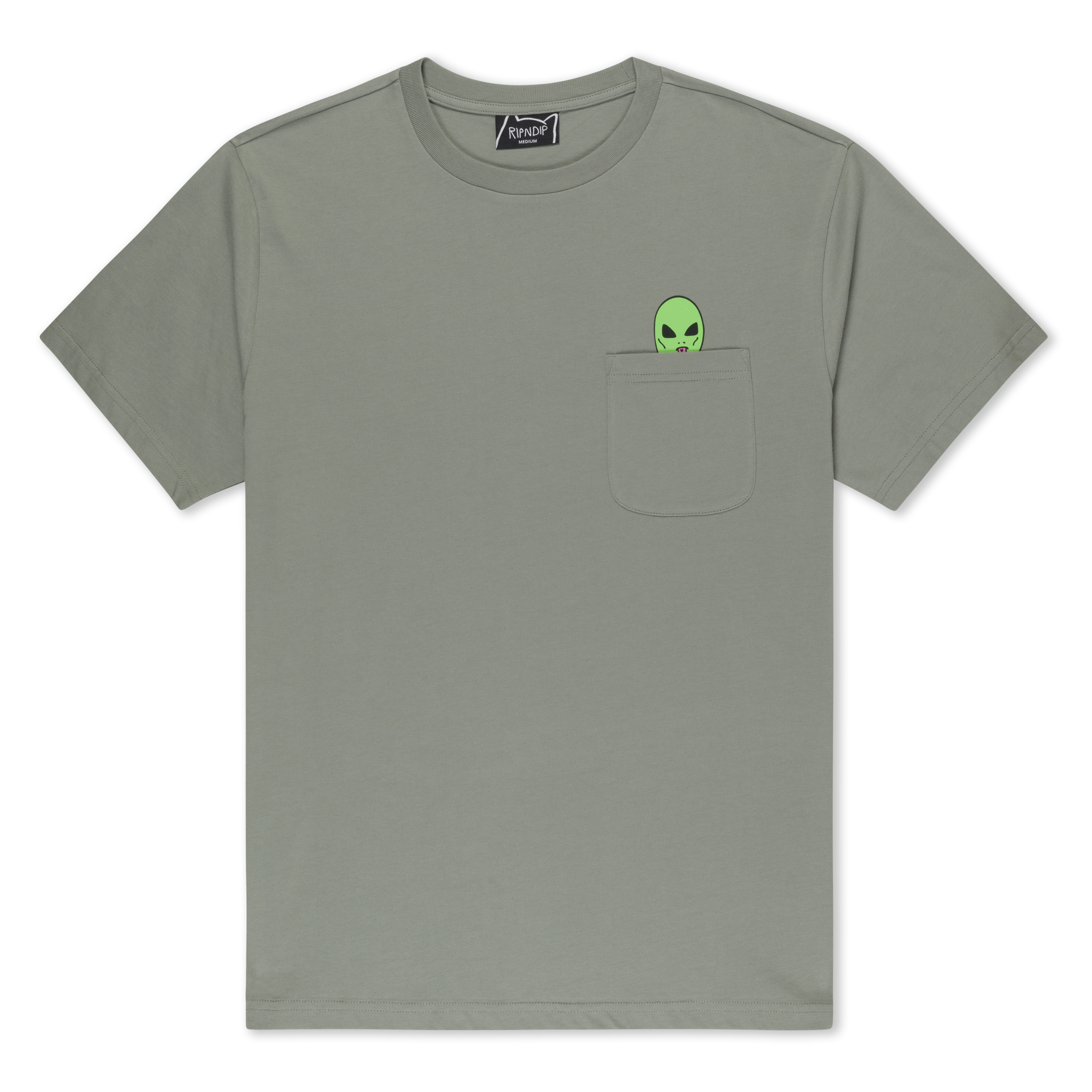 RIPNDIP Lord Alien Pocket Tee (Dusty Sage)
