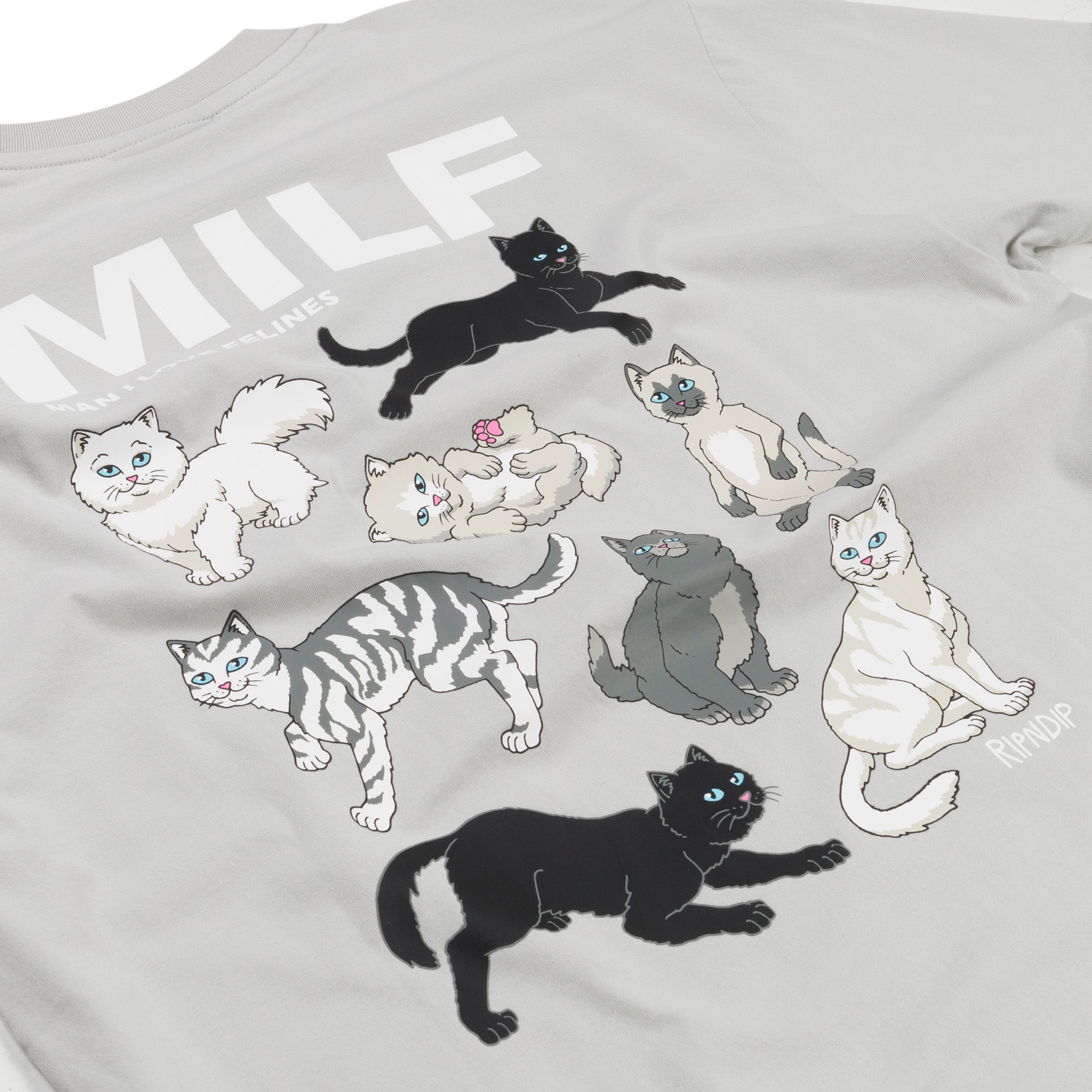 RIPNDIP Man I Love Felines Tee (Grey)