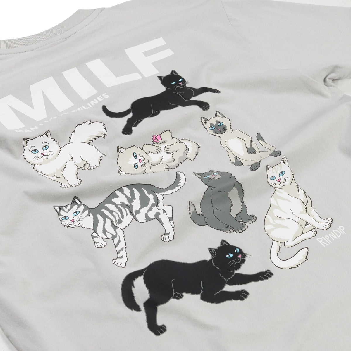 RIPNDIP Man I Love Felines Tee (Grey)