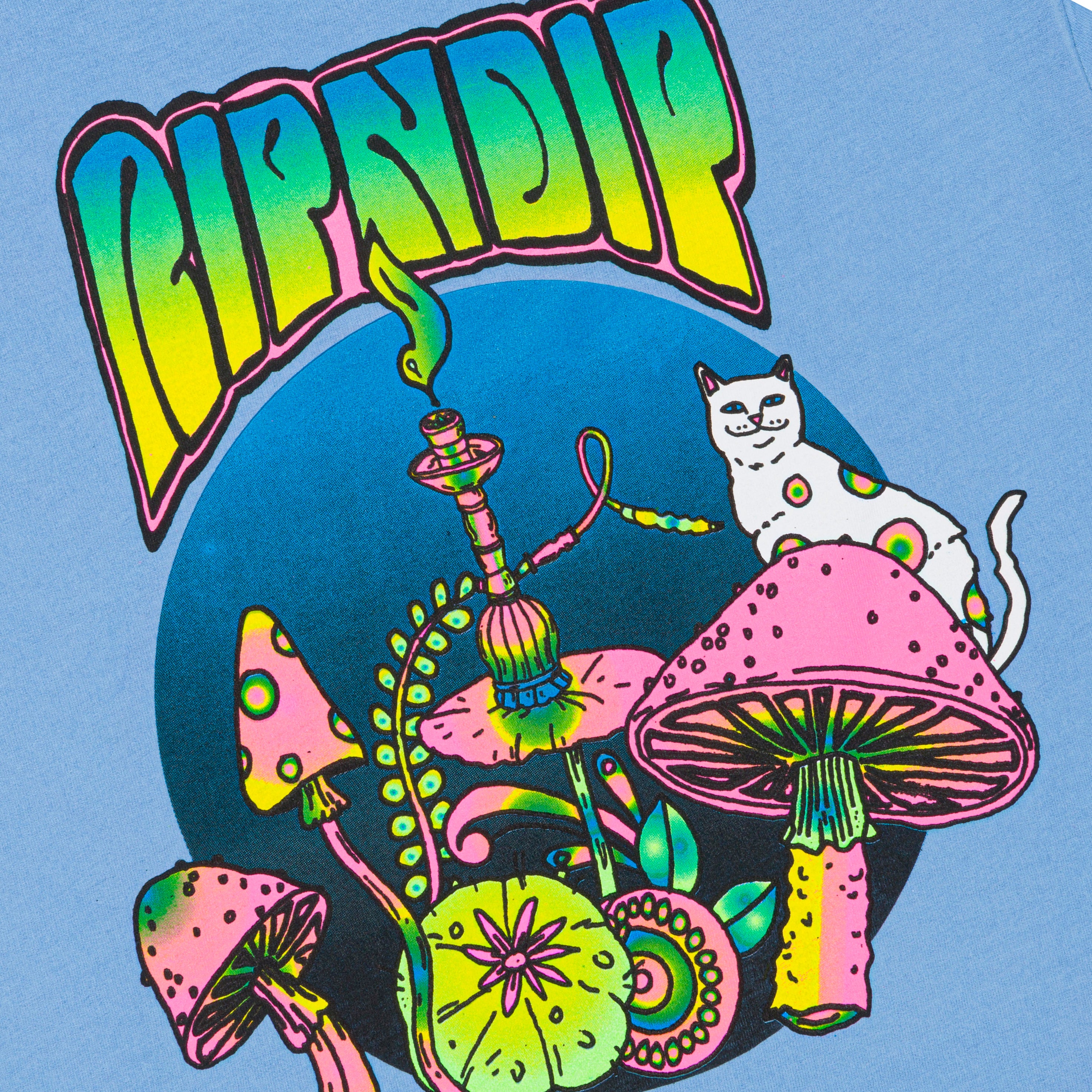 RIPNDIP Psychedelic Cropped Baby Tee (Cornflower Blue )
