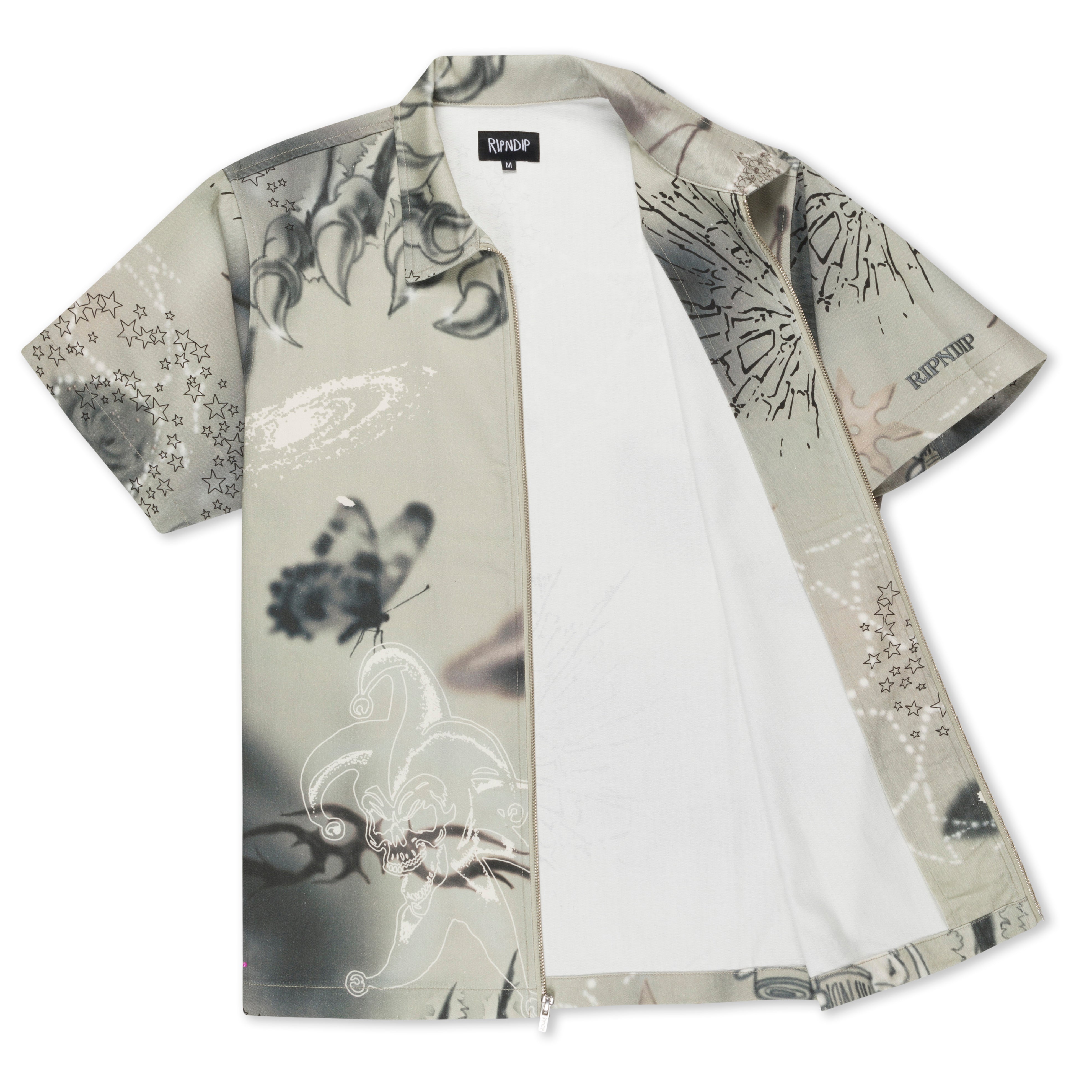 RIPNDIP Stargazing Zip Up Shirt (Multi)