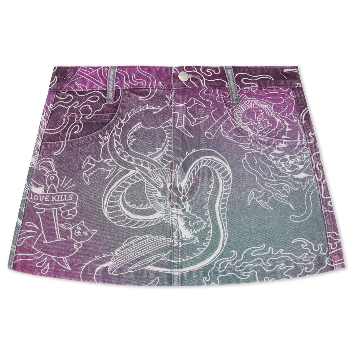 RIPNDIP Trace Denim Skirt (Multi)