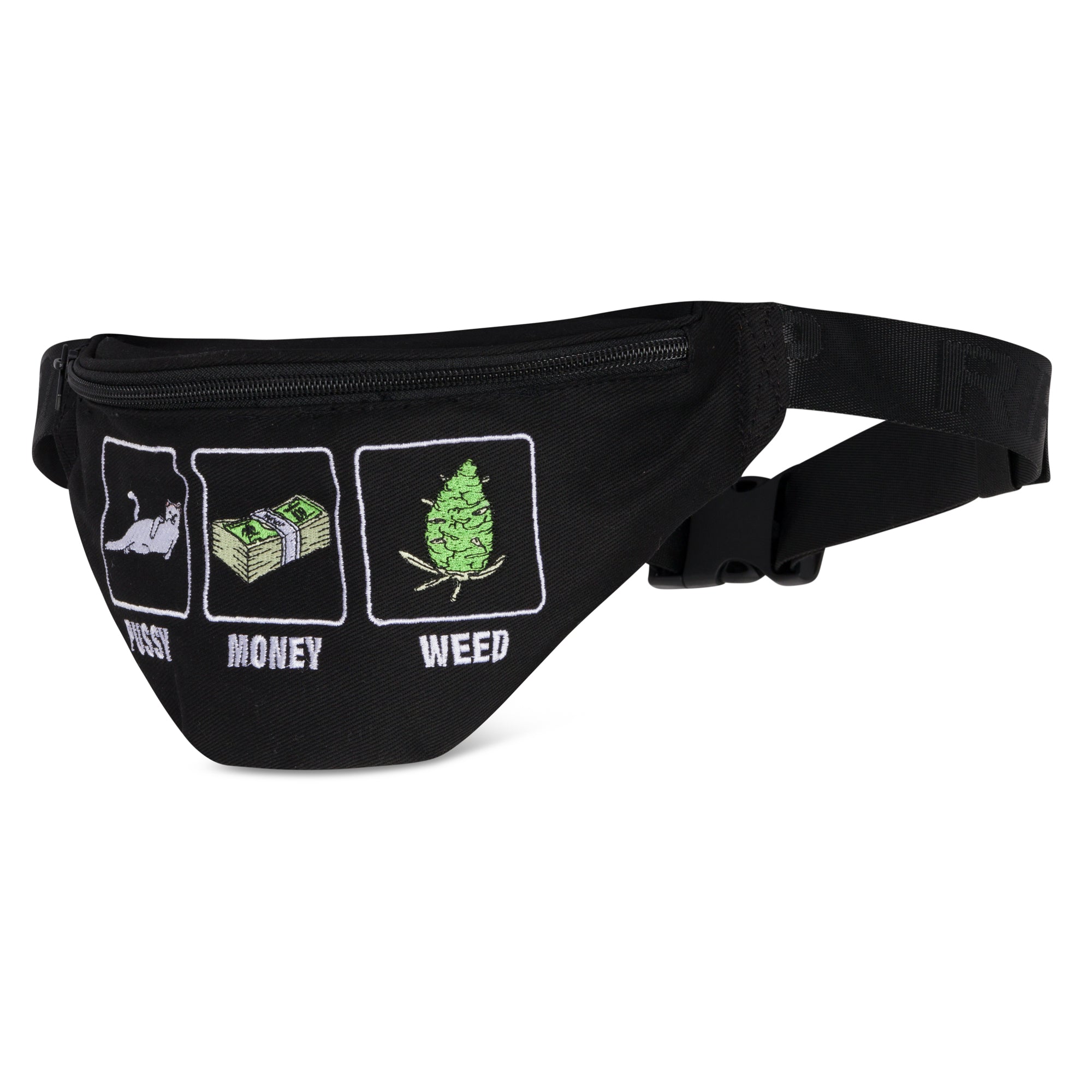 RIPNDIP Pussy Money Weed Fanny Pack (Black)