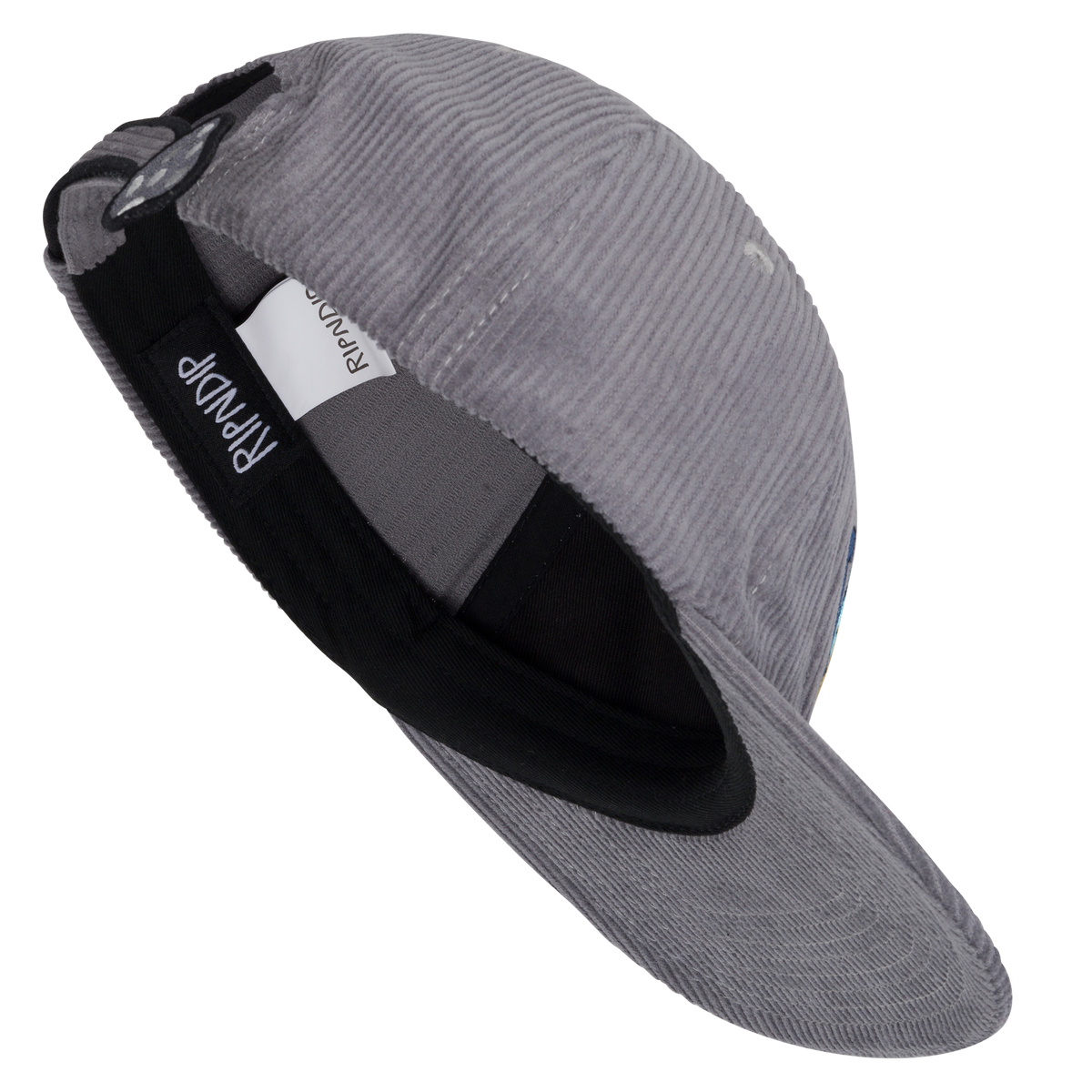 RIPNDIP Toadstool Corduroy Velcro 6 Panel Hat (Grey)