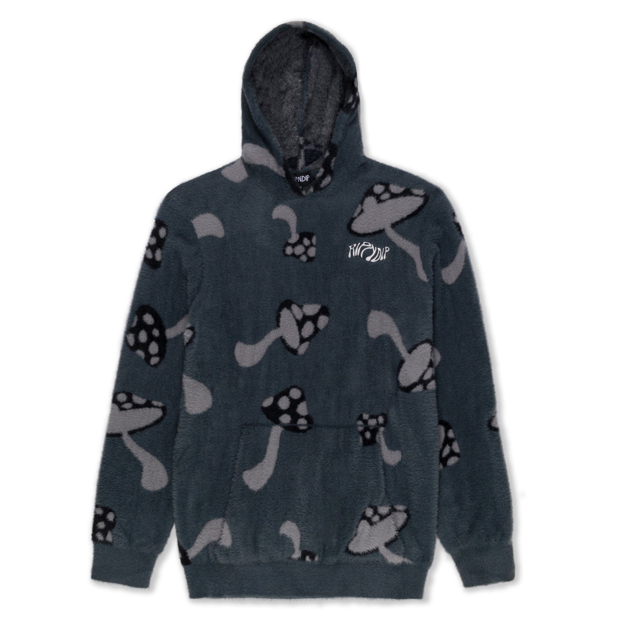 378568 Euphoria Faux Mohair Hoodie (Grey)