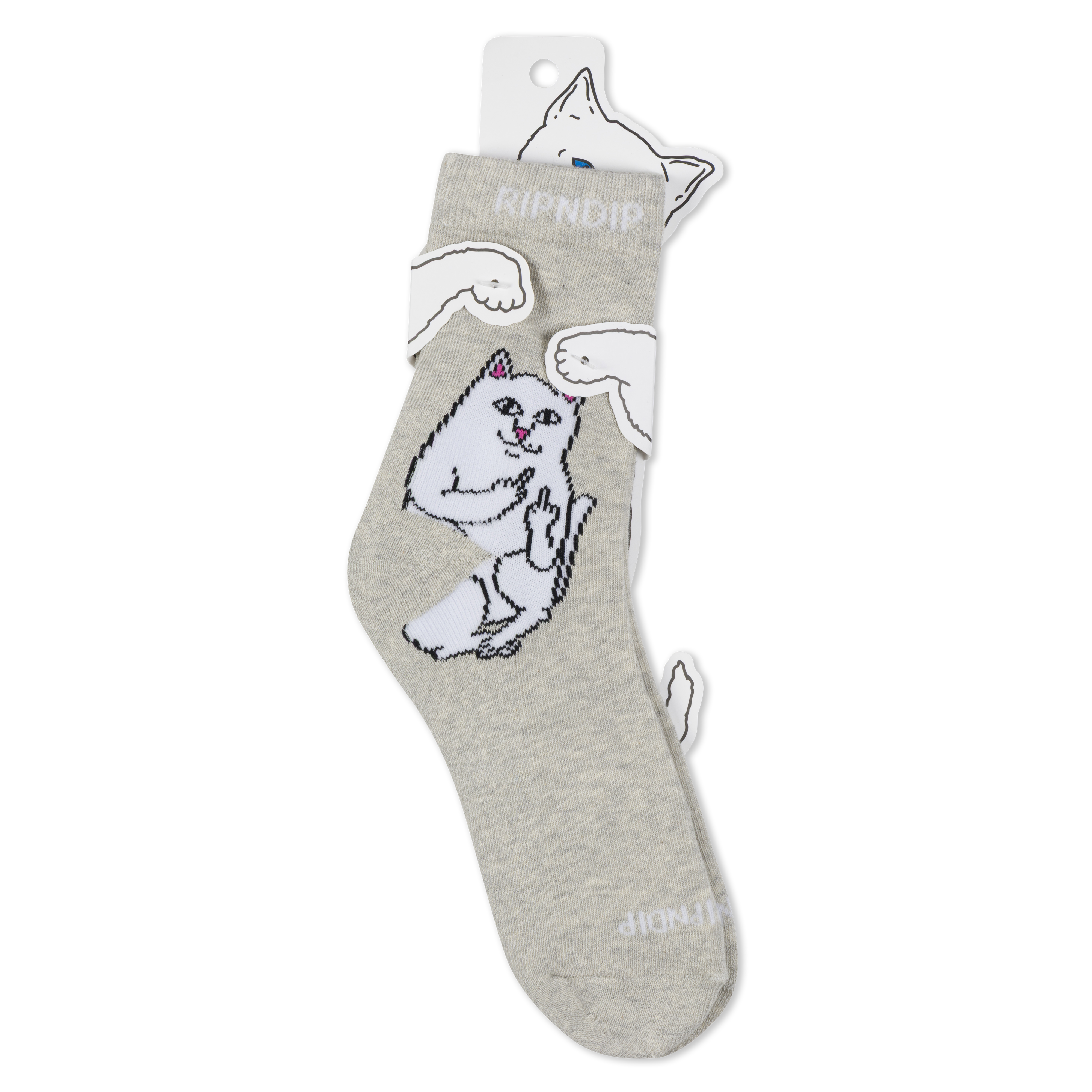 RIPNDIP Lord Nermal Mid Socks (Ash Heather)
