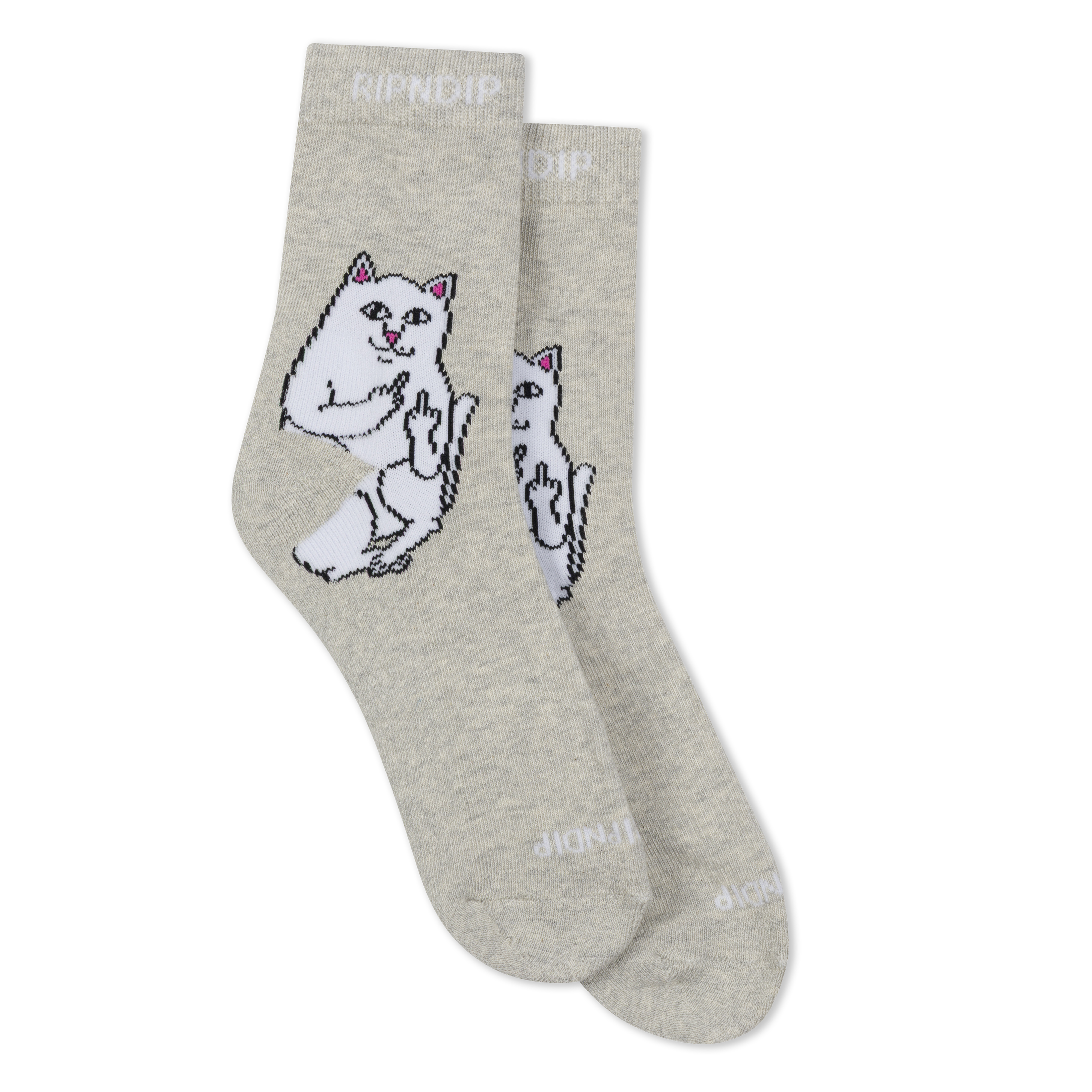 RIPNDIP Lord Nermal Mid Socks (Ash Heather)