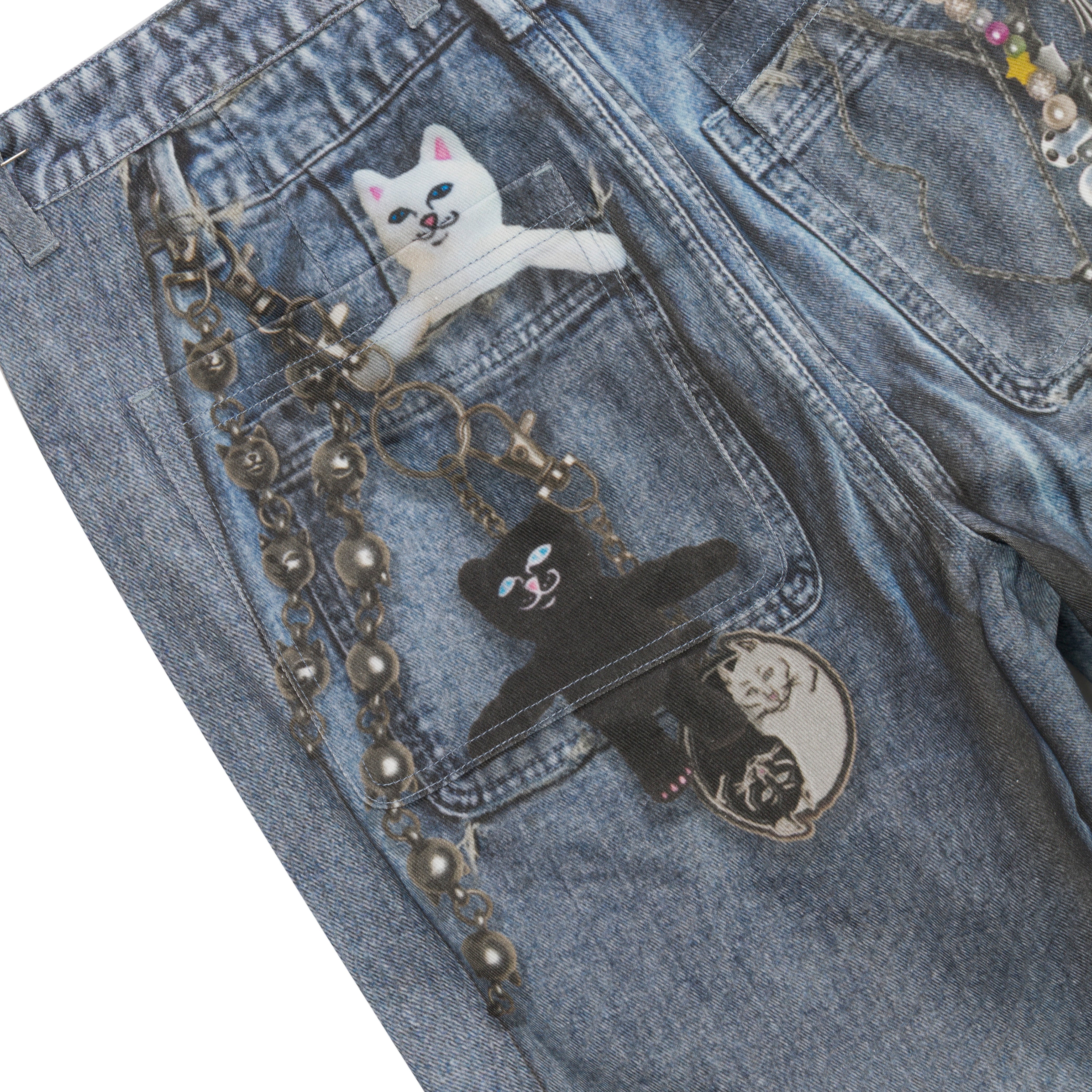 デニム+ジーンズ RIPNDIP Real Straight Leg Denim Pants Real Straight Leg Denim Pants (Light Wash) – RIPNDIP