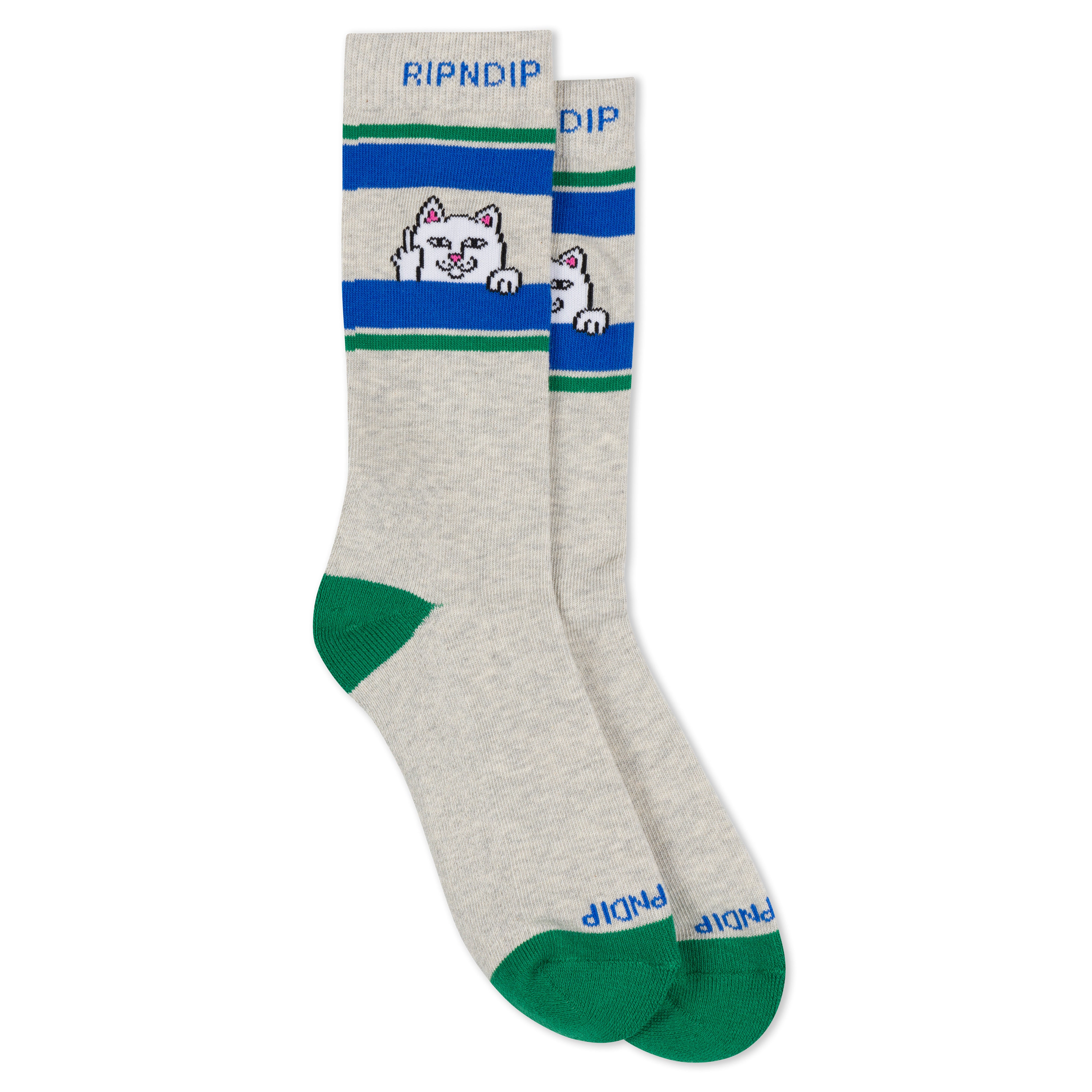 RIPNDIP Peeking Nermal Socks (Ash Heather)
