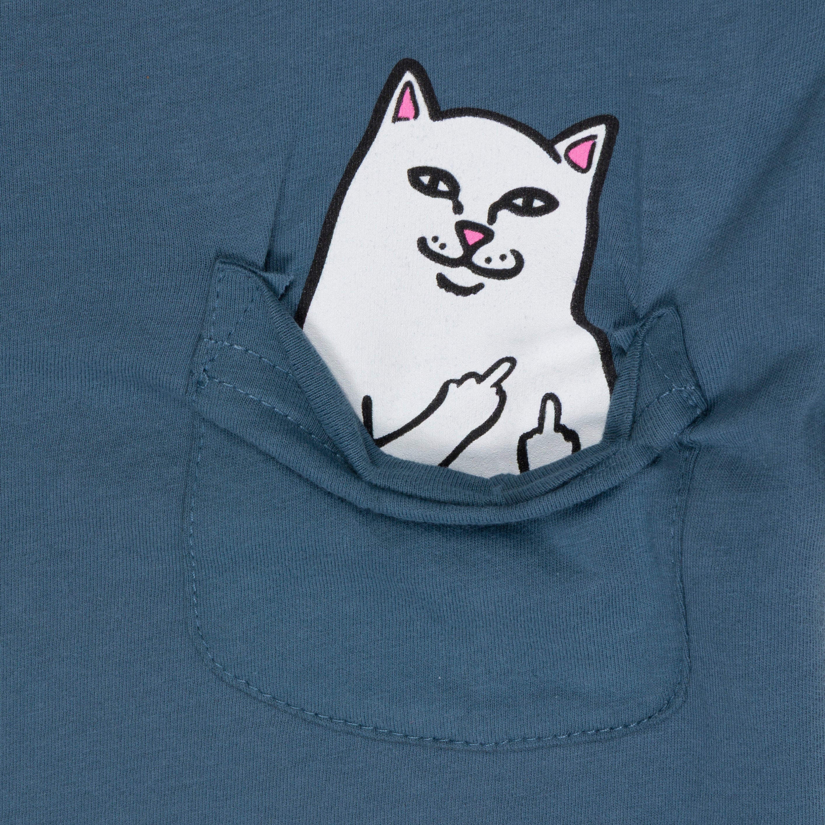 RIPNDIP Lord Nermal Cropped Baby Pocket Tee (Slate)