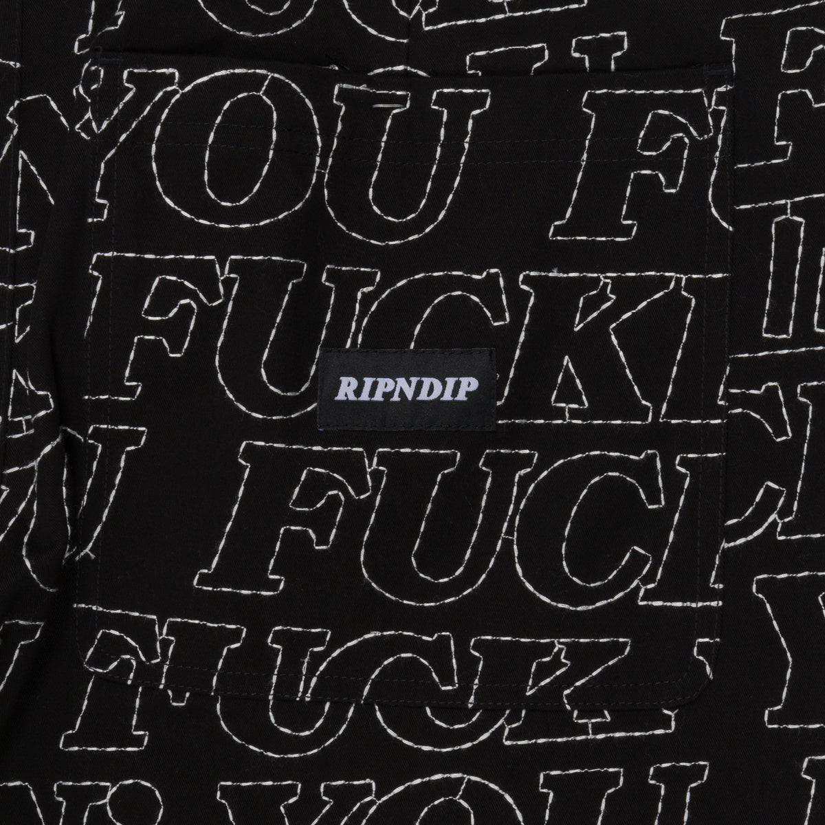 RIPNDIP Fuckin Fuck Quilted Wide Leg Pants (Black)