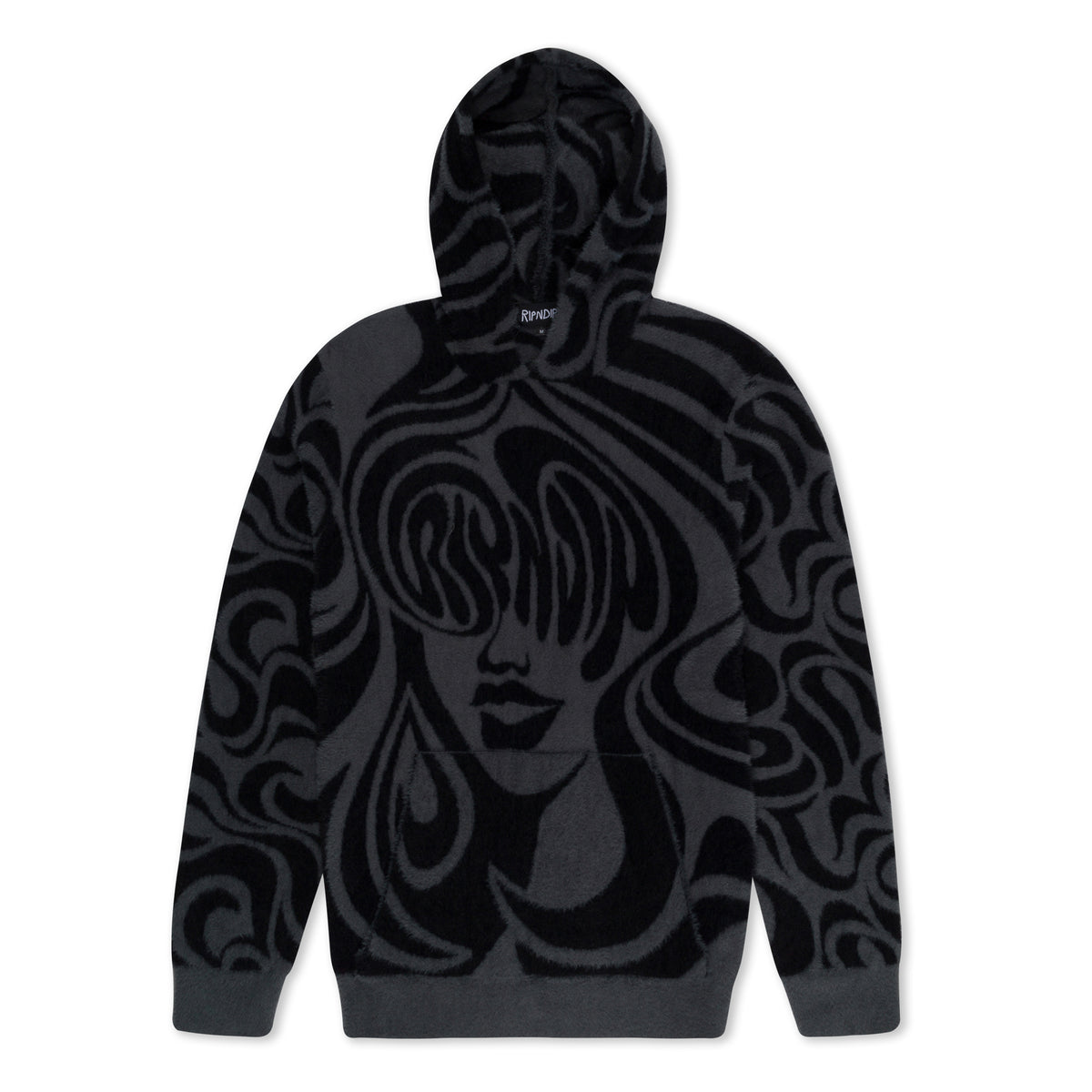 RIPNDIP Beautiful Fomo Mohair Hoodie (Black)