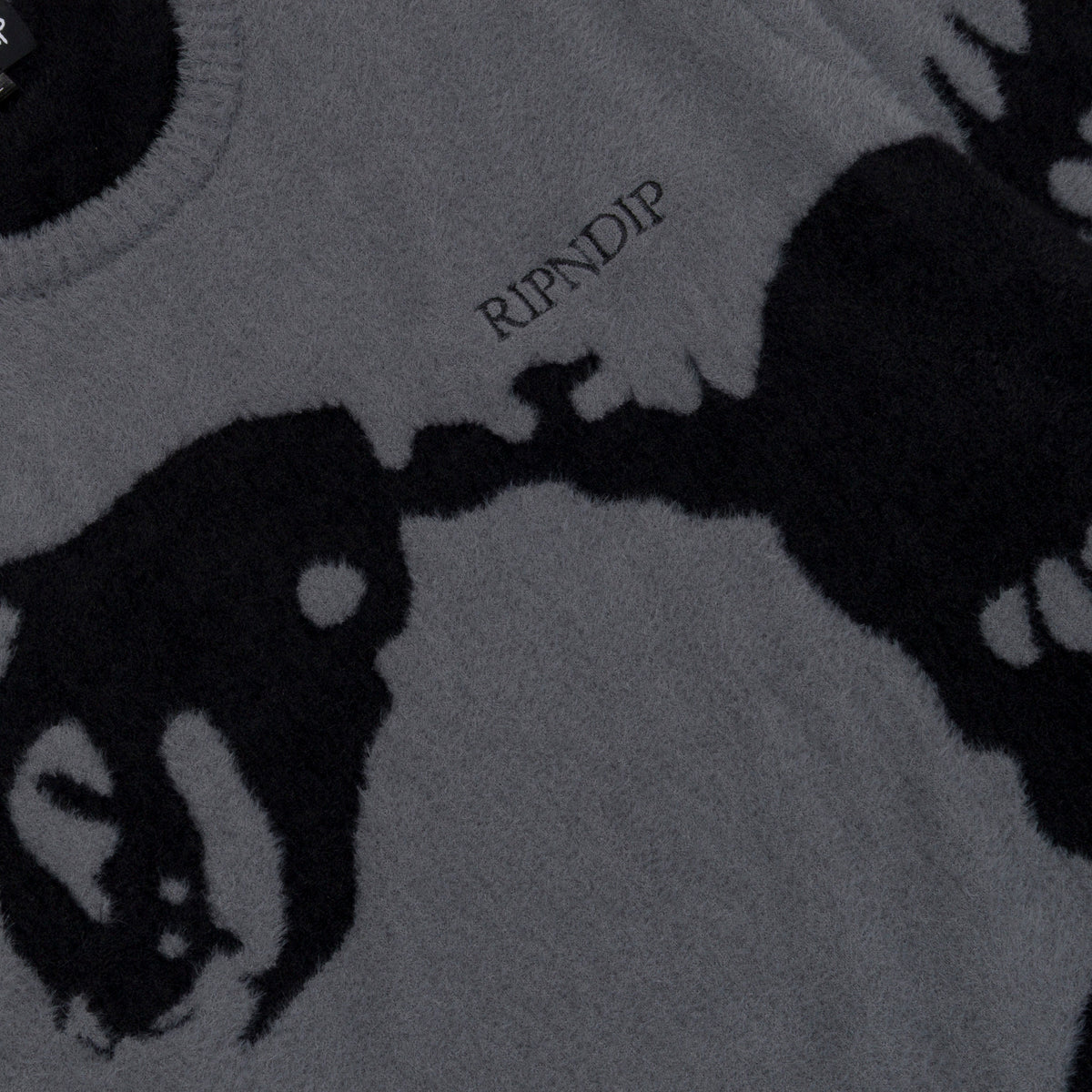 RIPNDIP Fossil Mohair Knit Sweater (Charcoal)