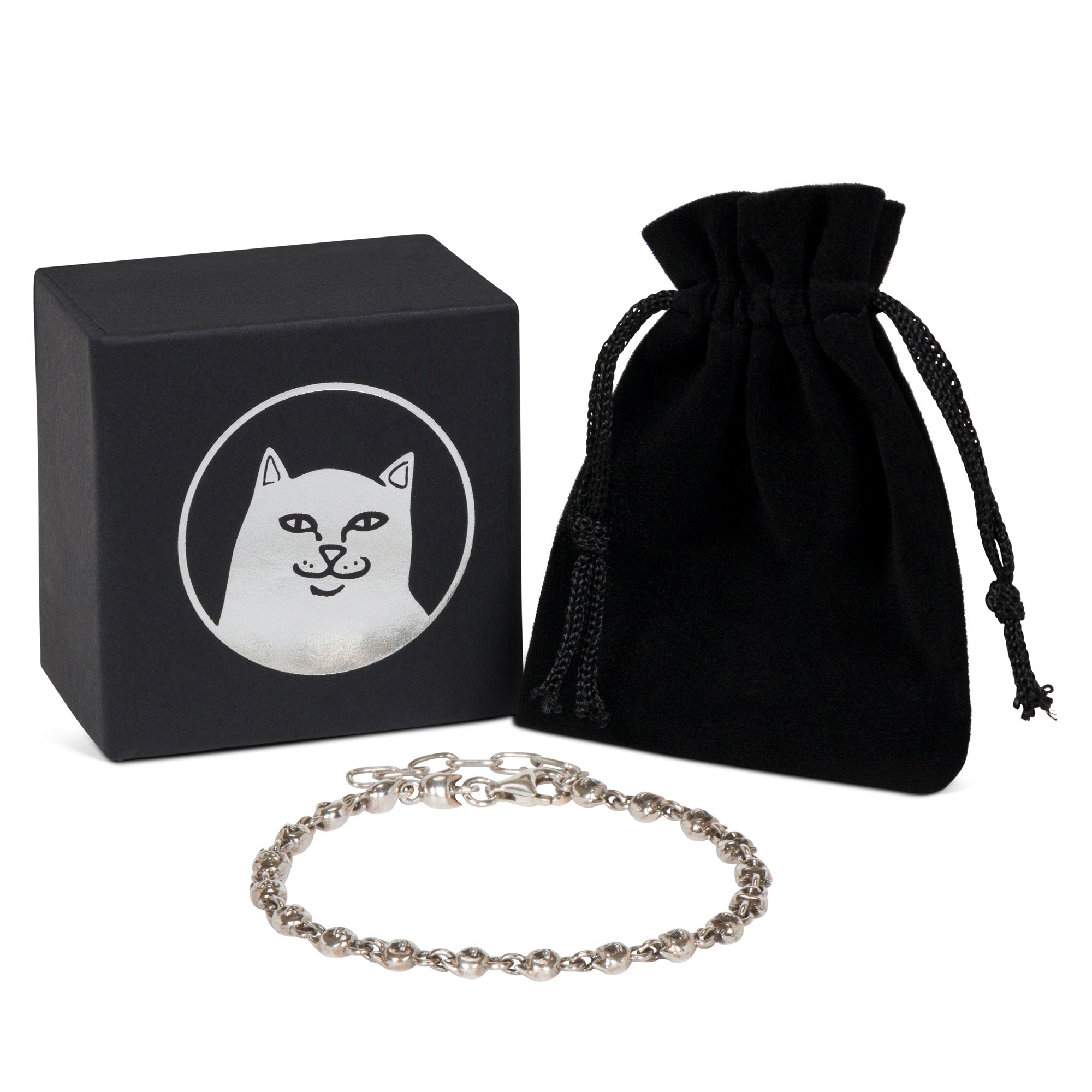 RIPNDIP Chrome Kitty Bracelet (Silver)