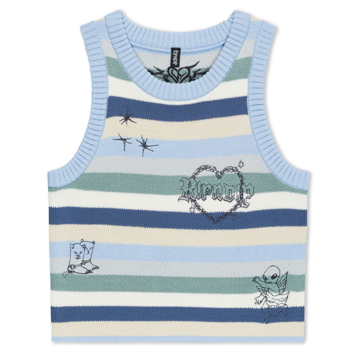 RIPNDIP Westside Crochet Crop Tank (Powder Blue)
