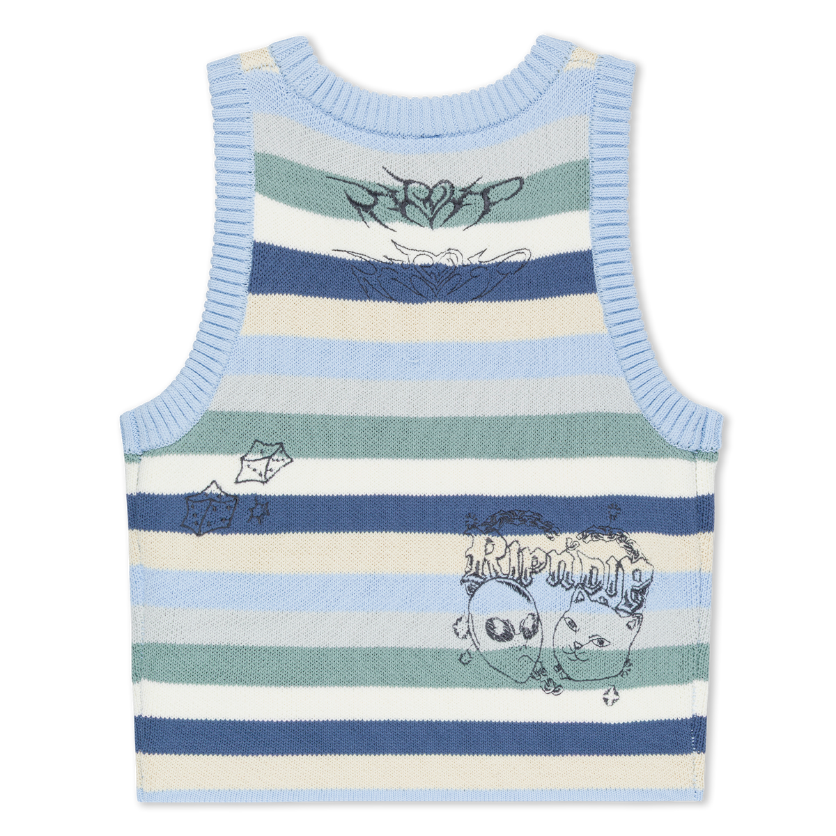 RIPNDIP Westside Crochet Crop Tank (Powder Blue)