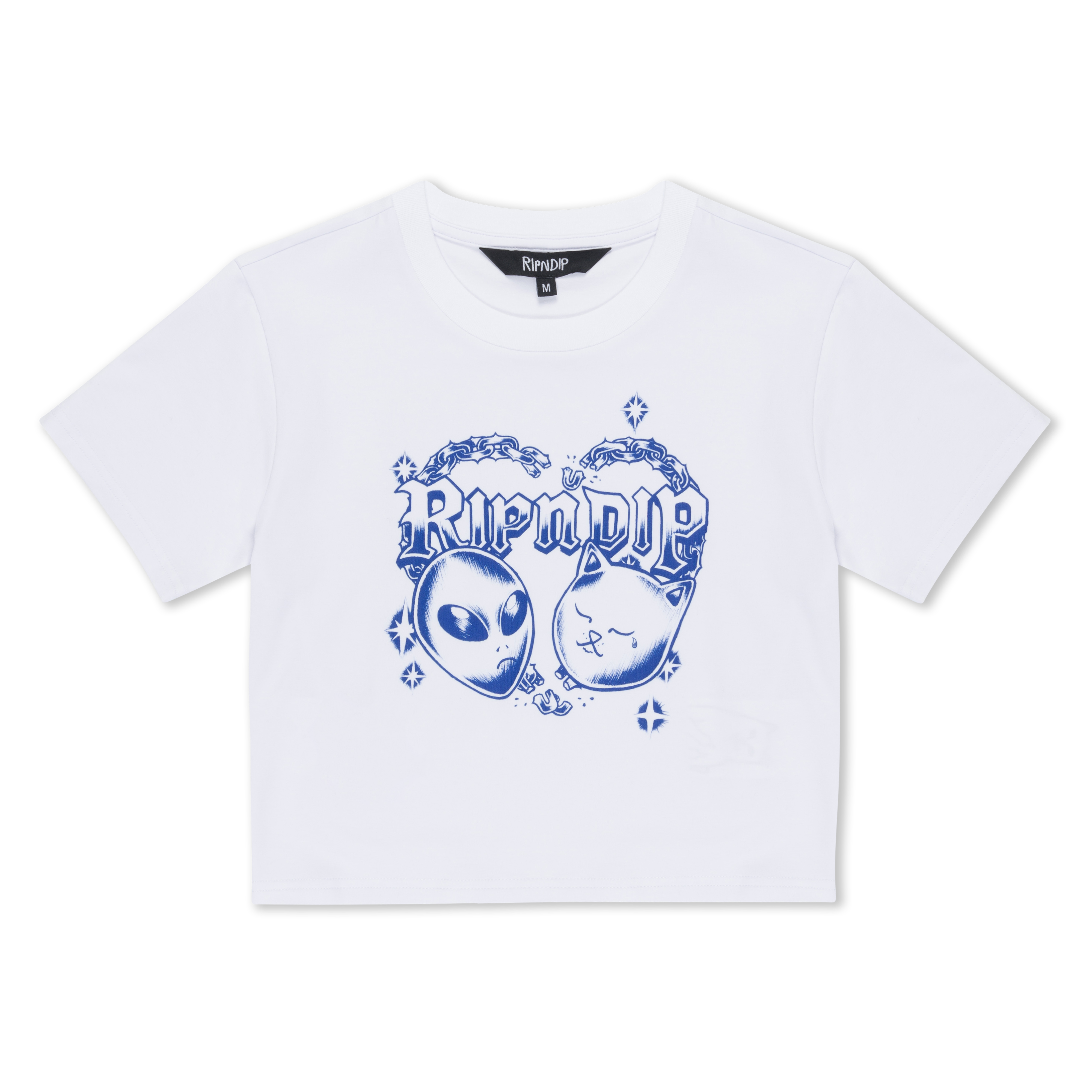 RIPNDIP Kali Cropped Baby Tee (White)