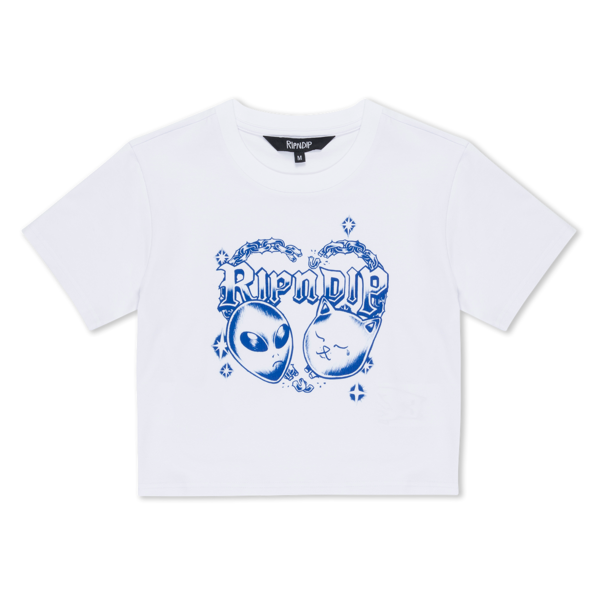 RIPNDIP Kali Cropped Baby Tee (White)