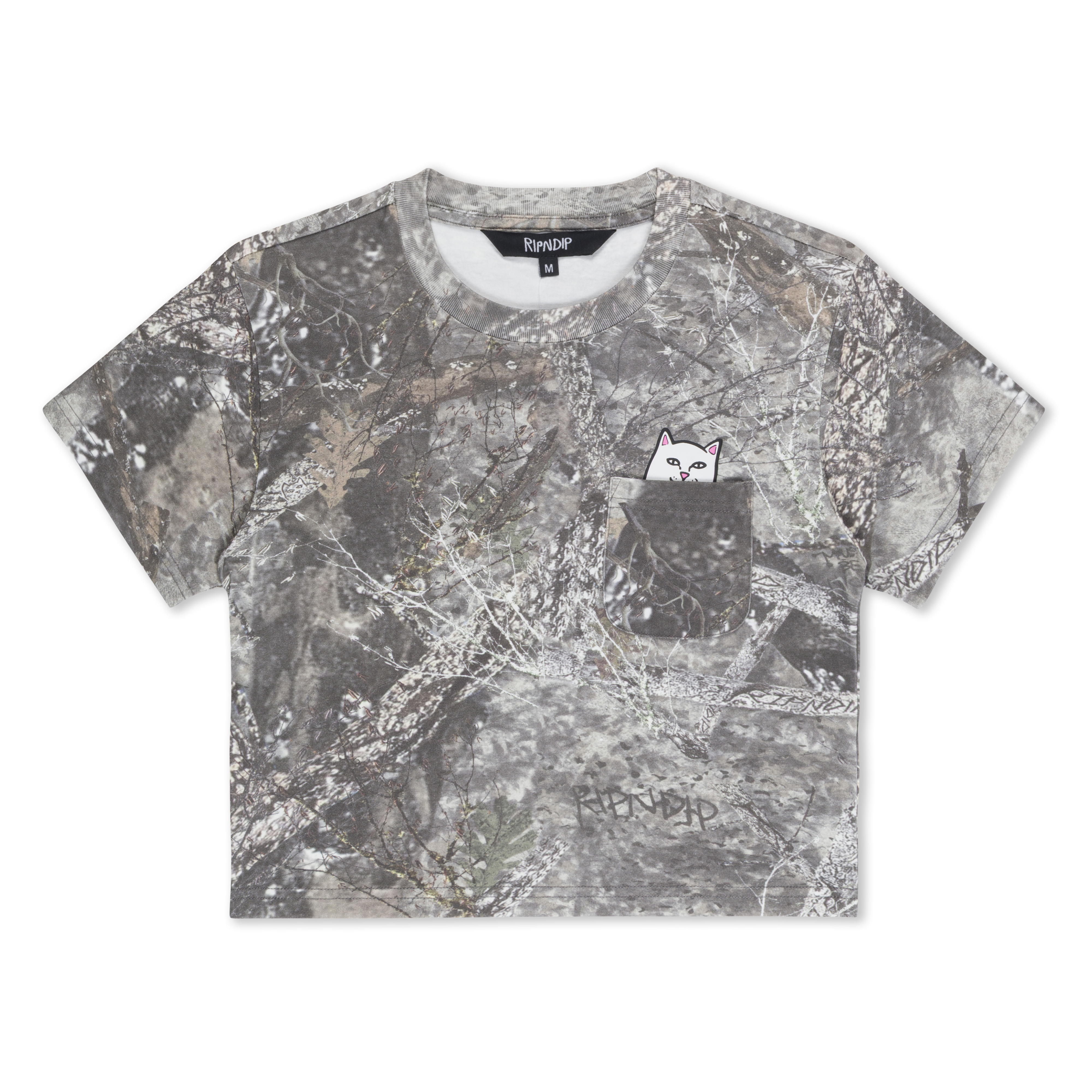 RIPNDIP Lord Nermal Cropped Pocket Tee (Nerm Tree Camo)