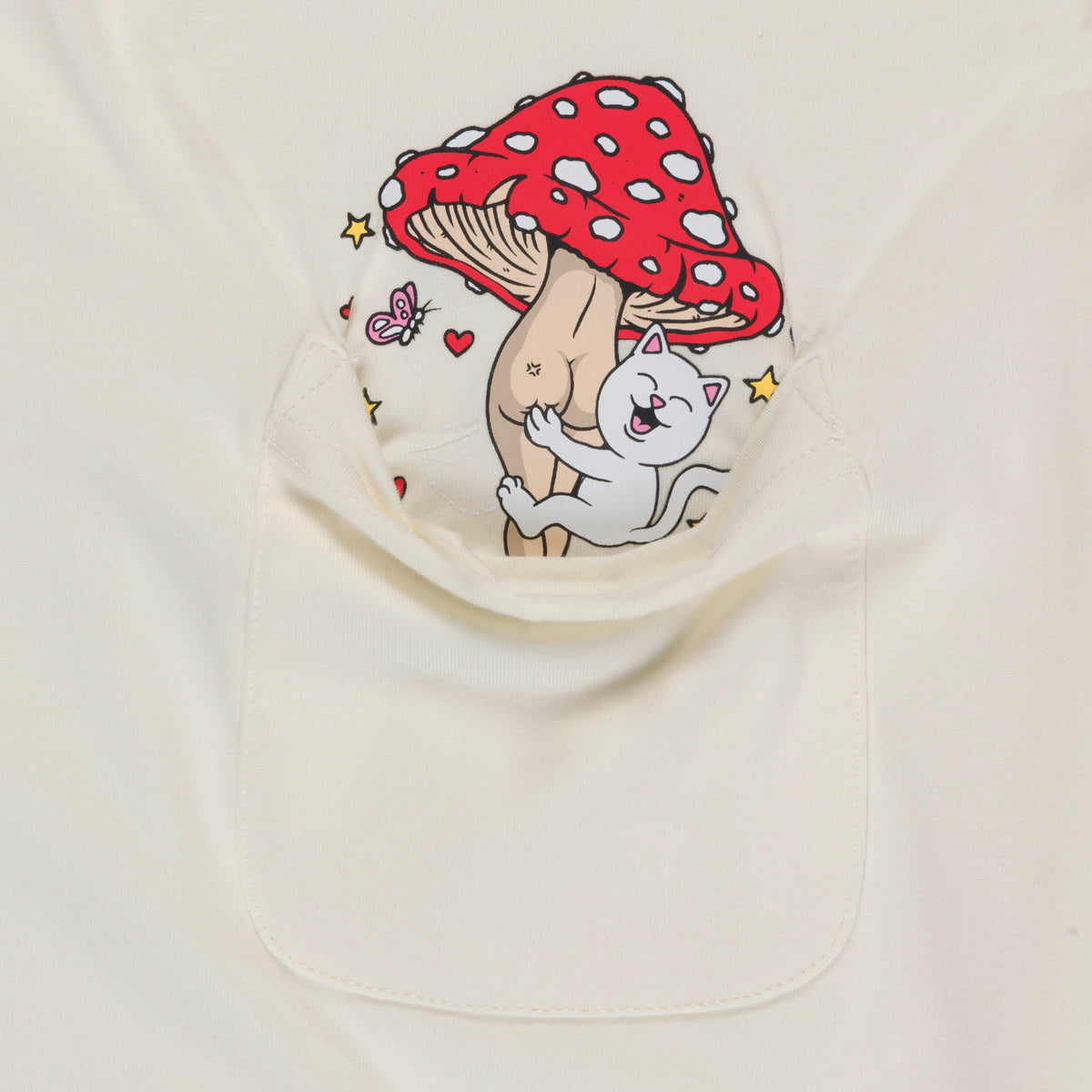 RIPNDIP Funny Fungus Pocket Tee (Bone)