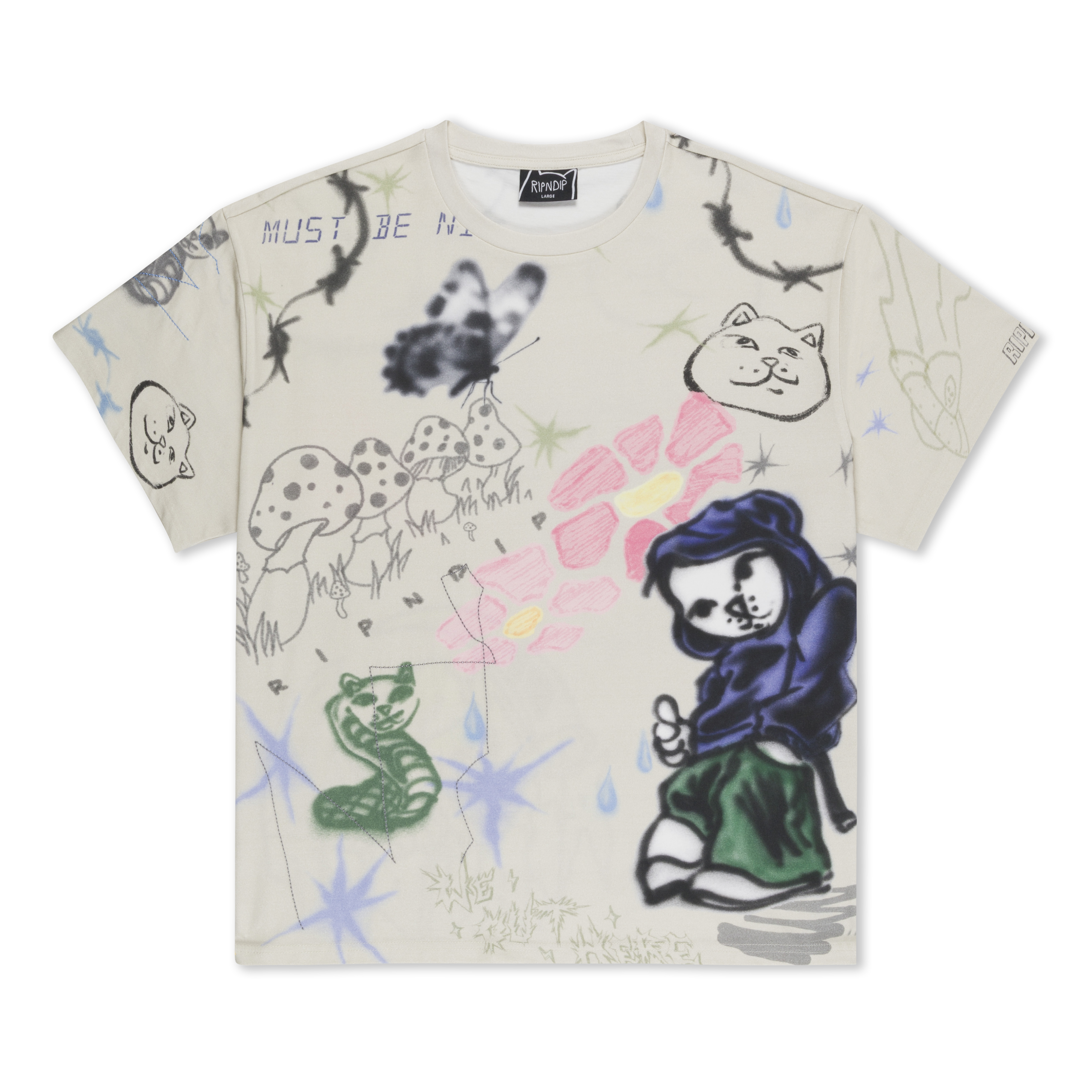 RIPNDIP Goosebumps Tee (Bone)