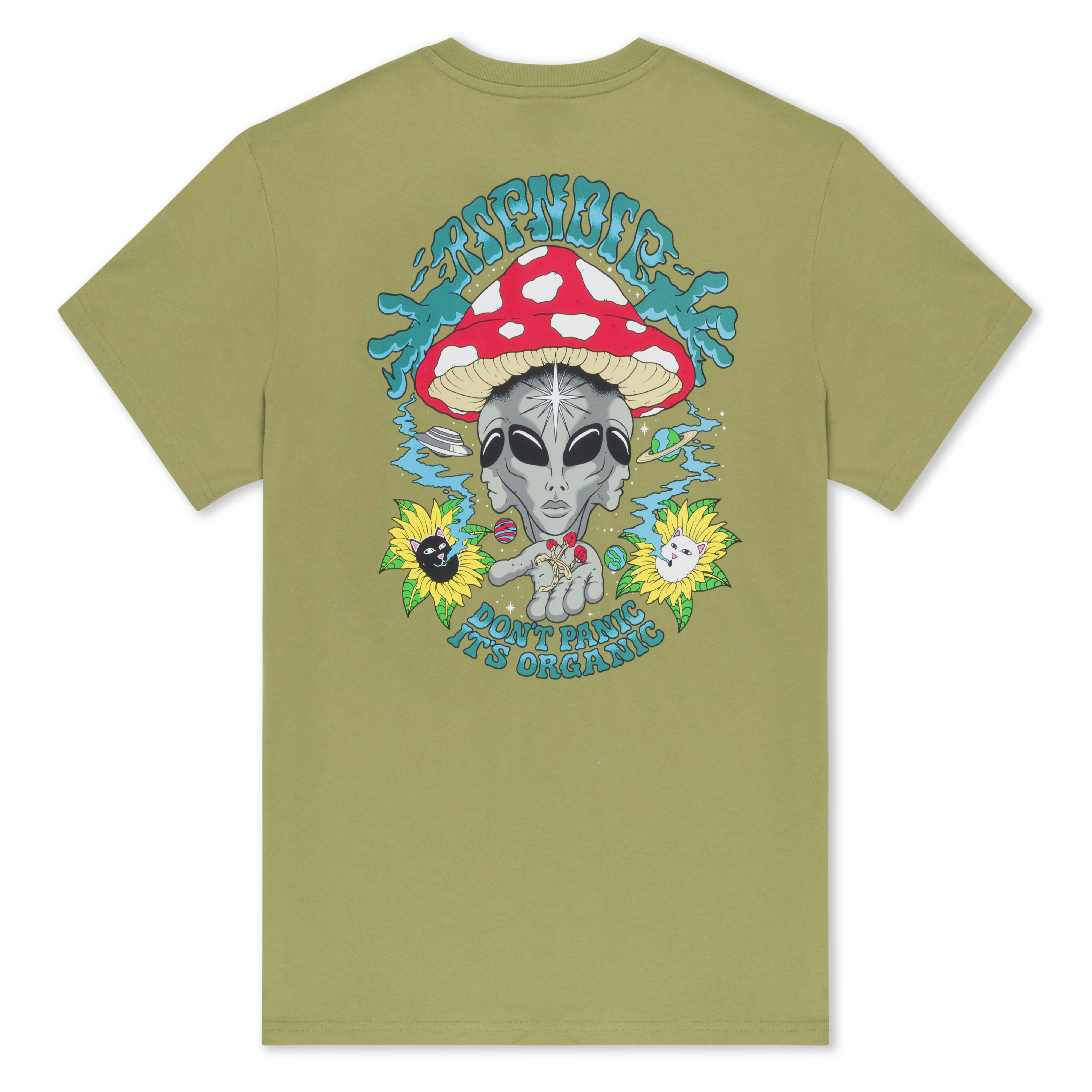 RIPNDIP Don't Panic Tee (Light Forest)