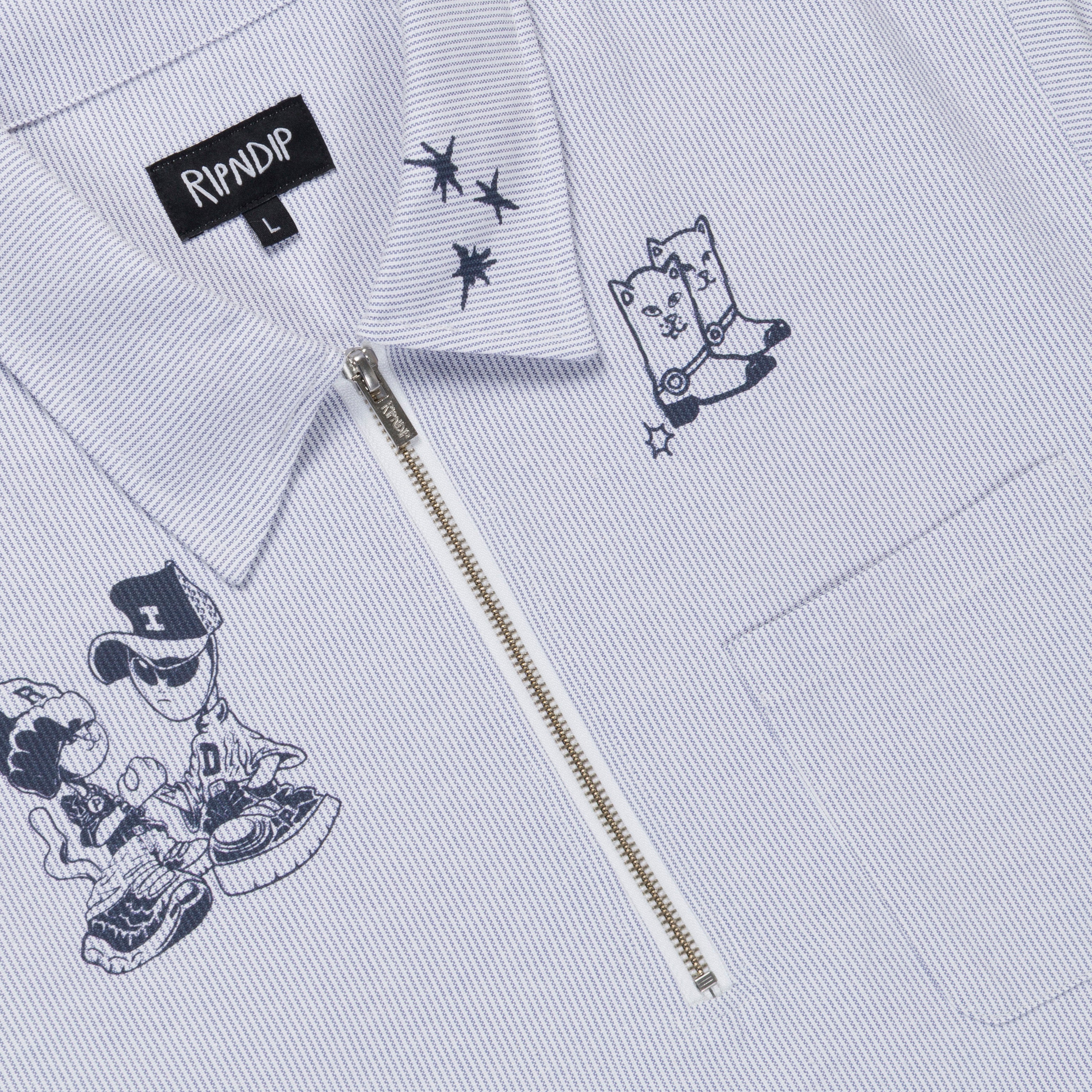 RIPNDIP Westside Quarter Zip Shirt (Navy )