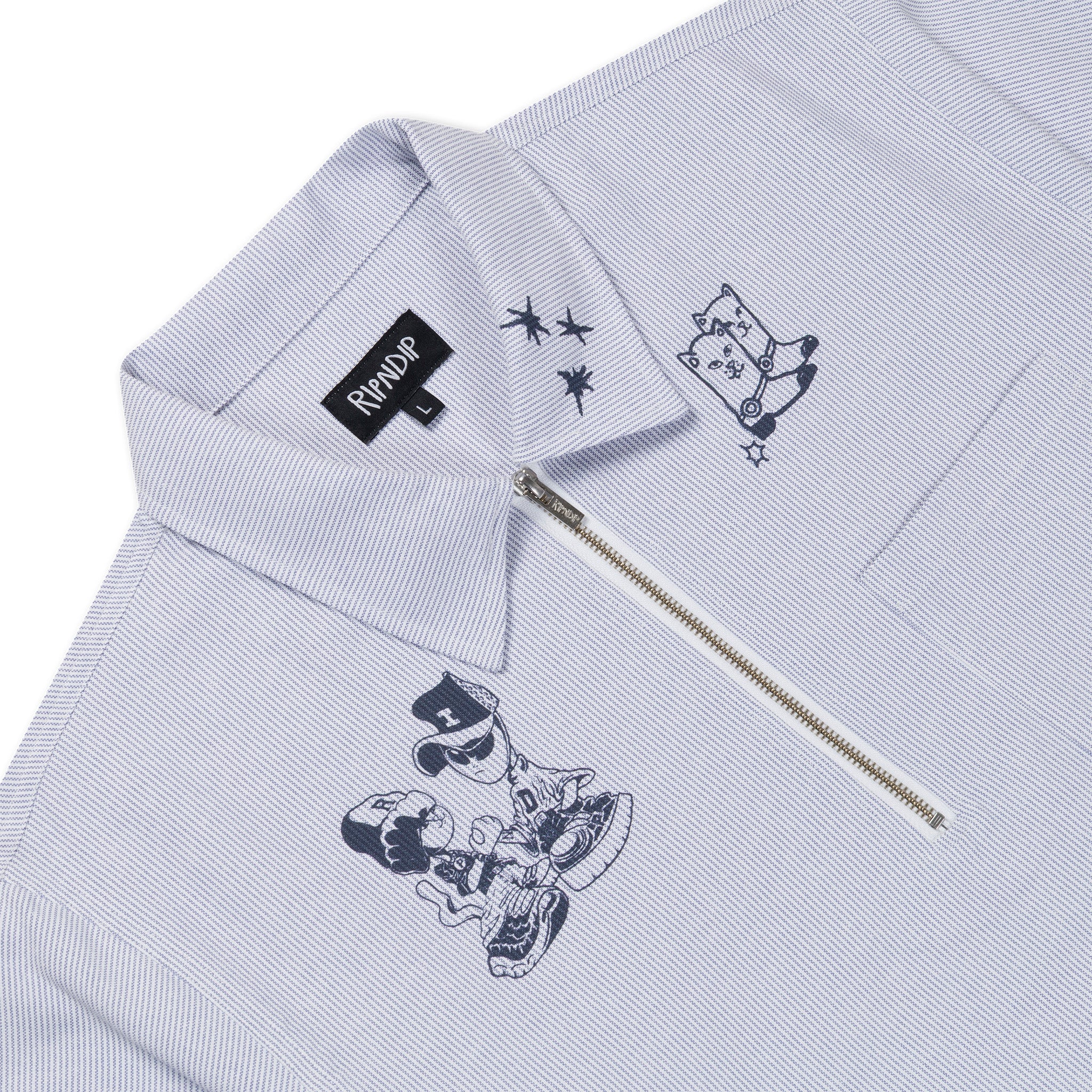 RIPNDIP Westside Quarter Zip Shirt (Navy )