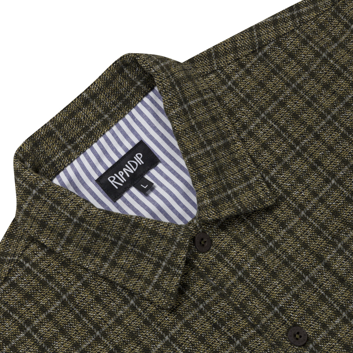 RIPNDIP Where The Flowers Bloom Flannel Jacket (Olive)