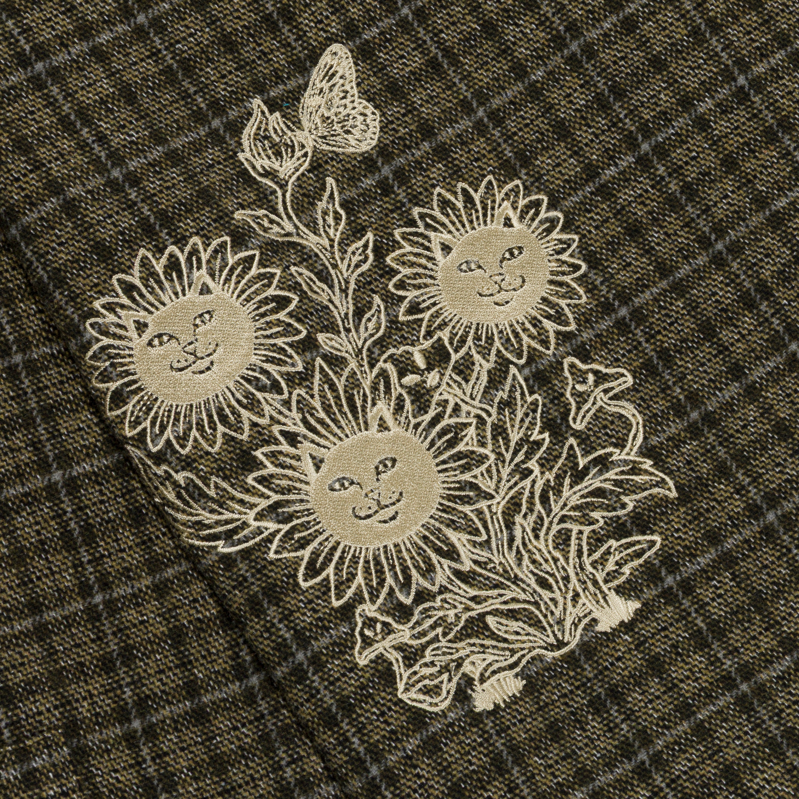 RIPNDIP Where The Flowers Bloom Flannel Jacket (Olive)