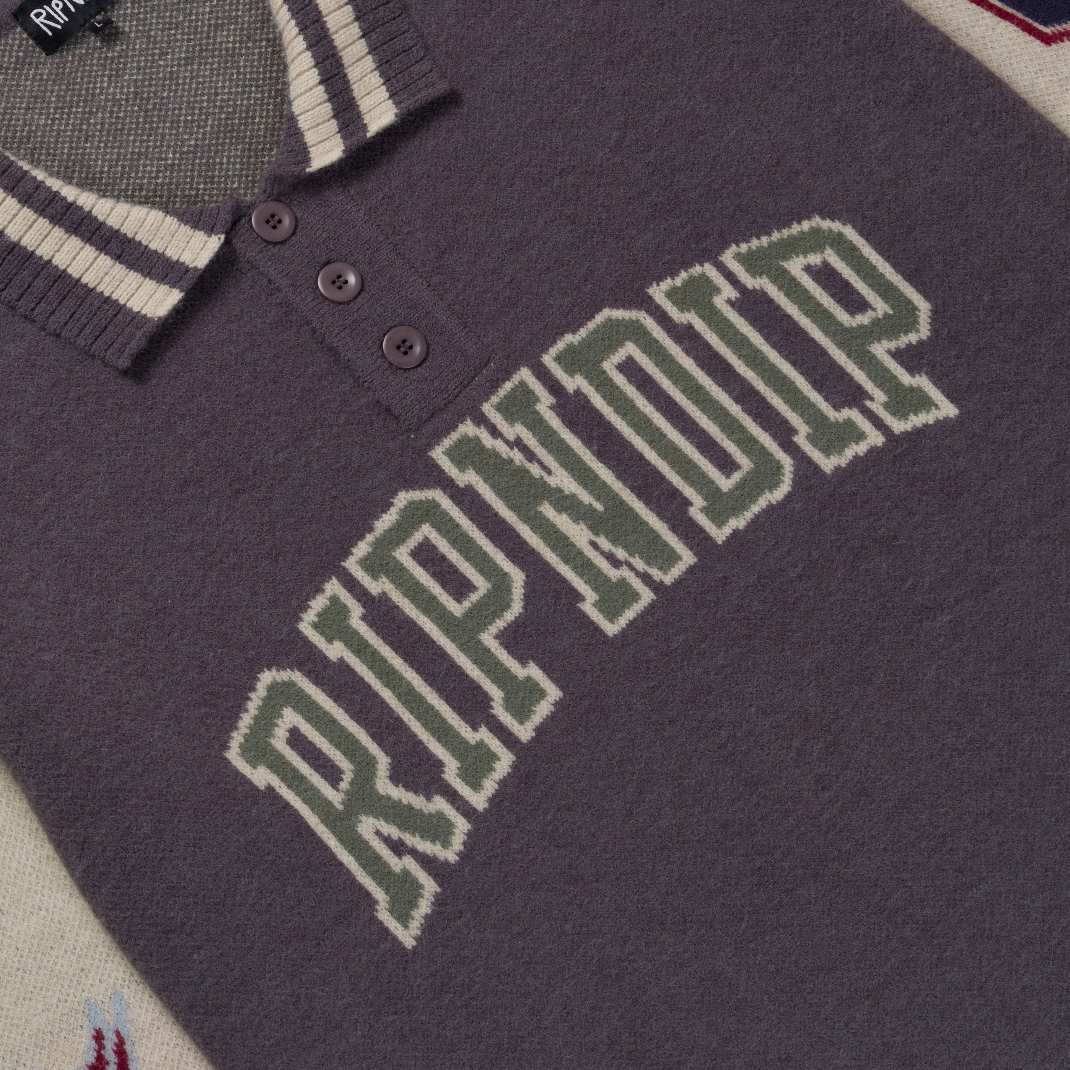 RIPNDIP Run It Up Knit Sweater (Charoal / Cream)
