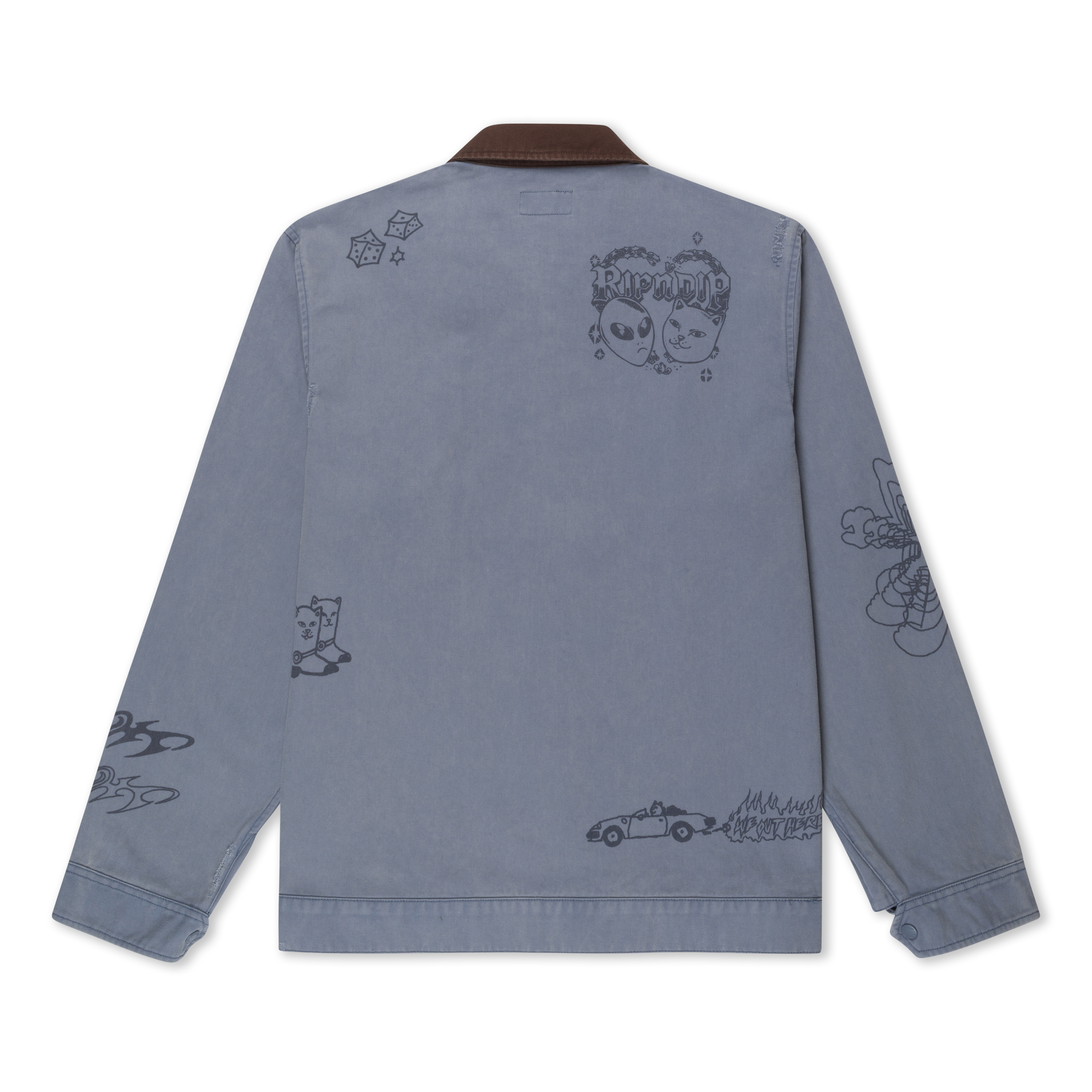 RIPNDIP Westside Zip Up Work Jacket (Slate)
