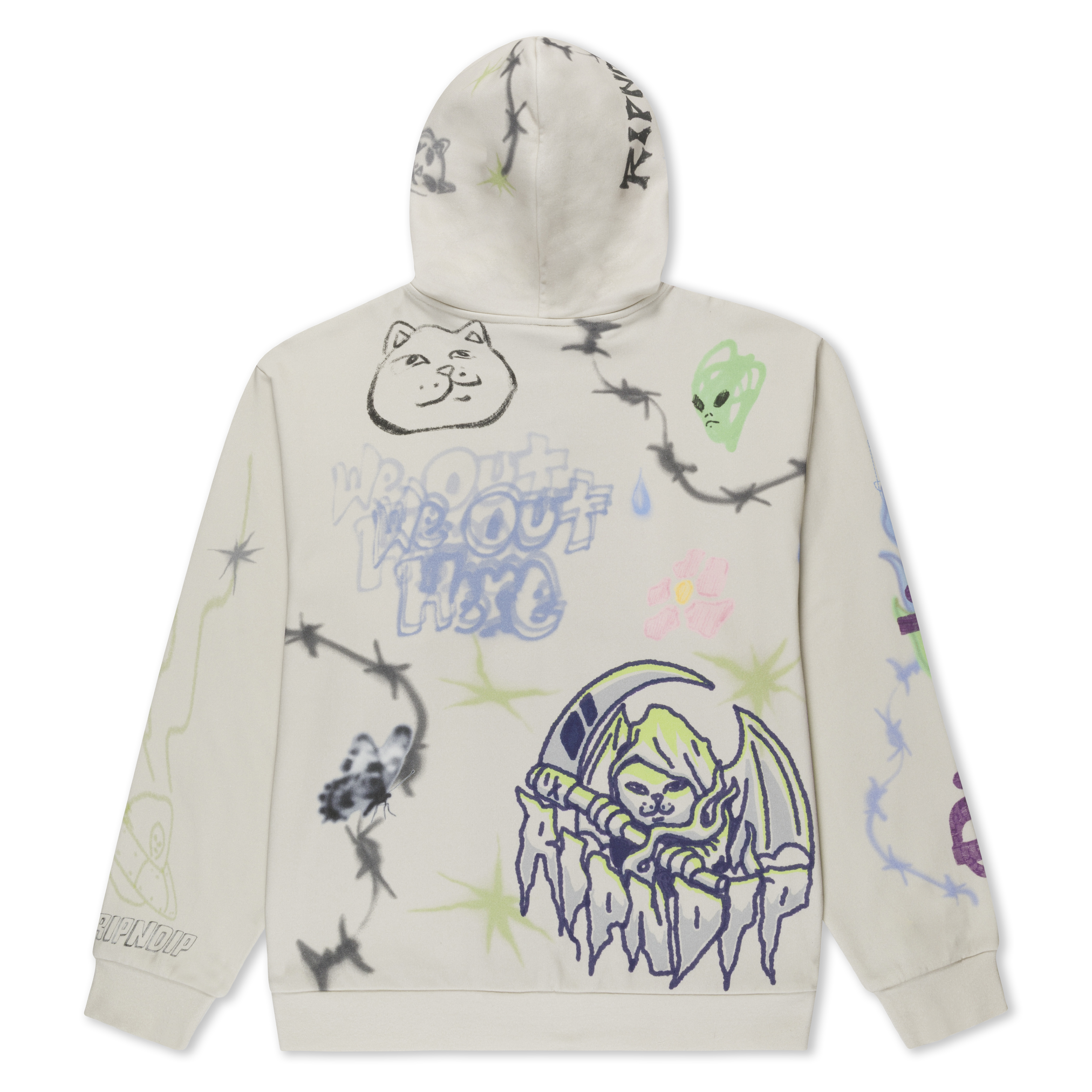 RIPNDIP Goosebumps Zip Hoodie (Bone)