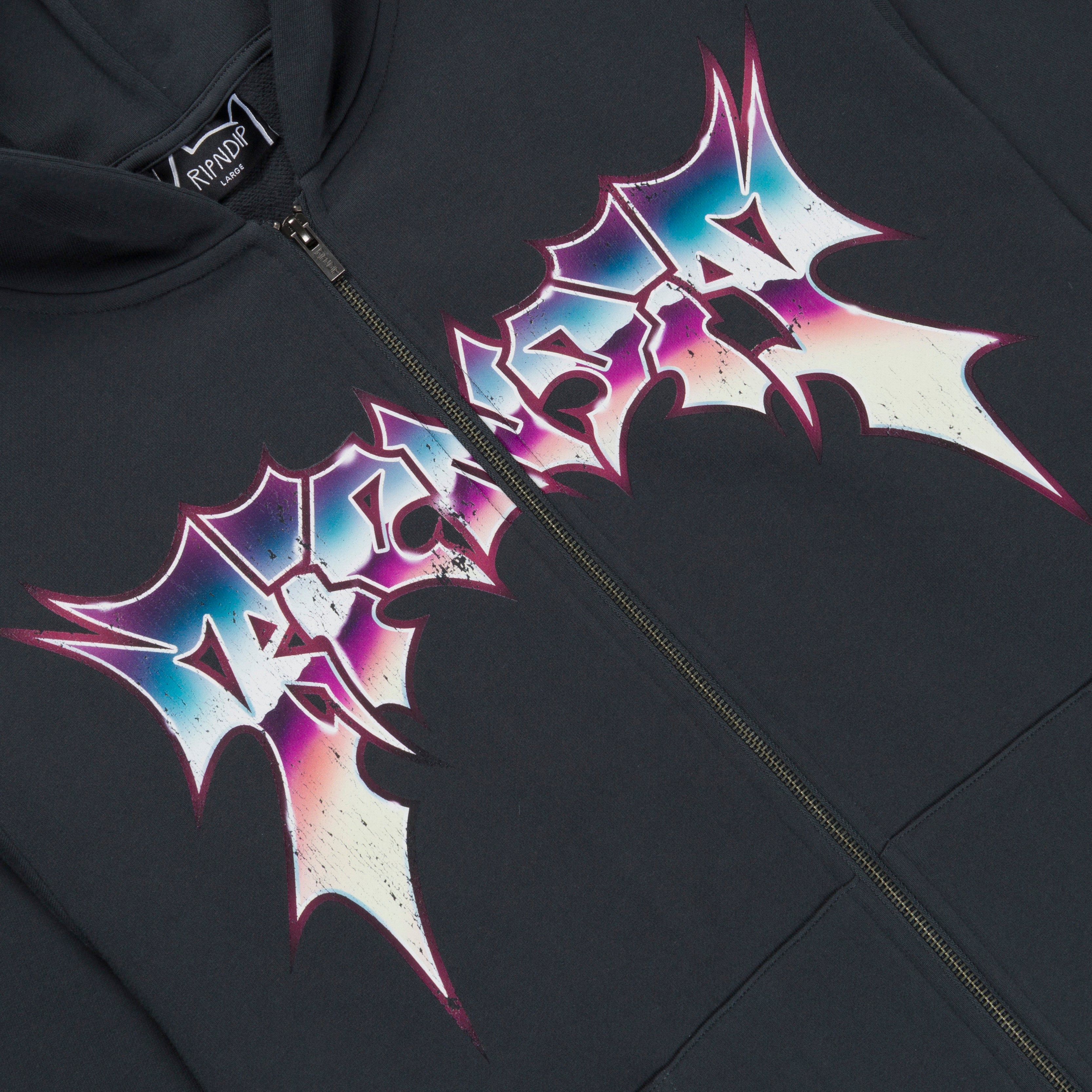 RIPNDIP Noid Zip Hoodie (Dark Charcoal)