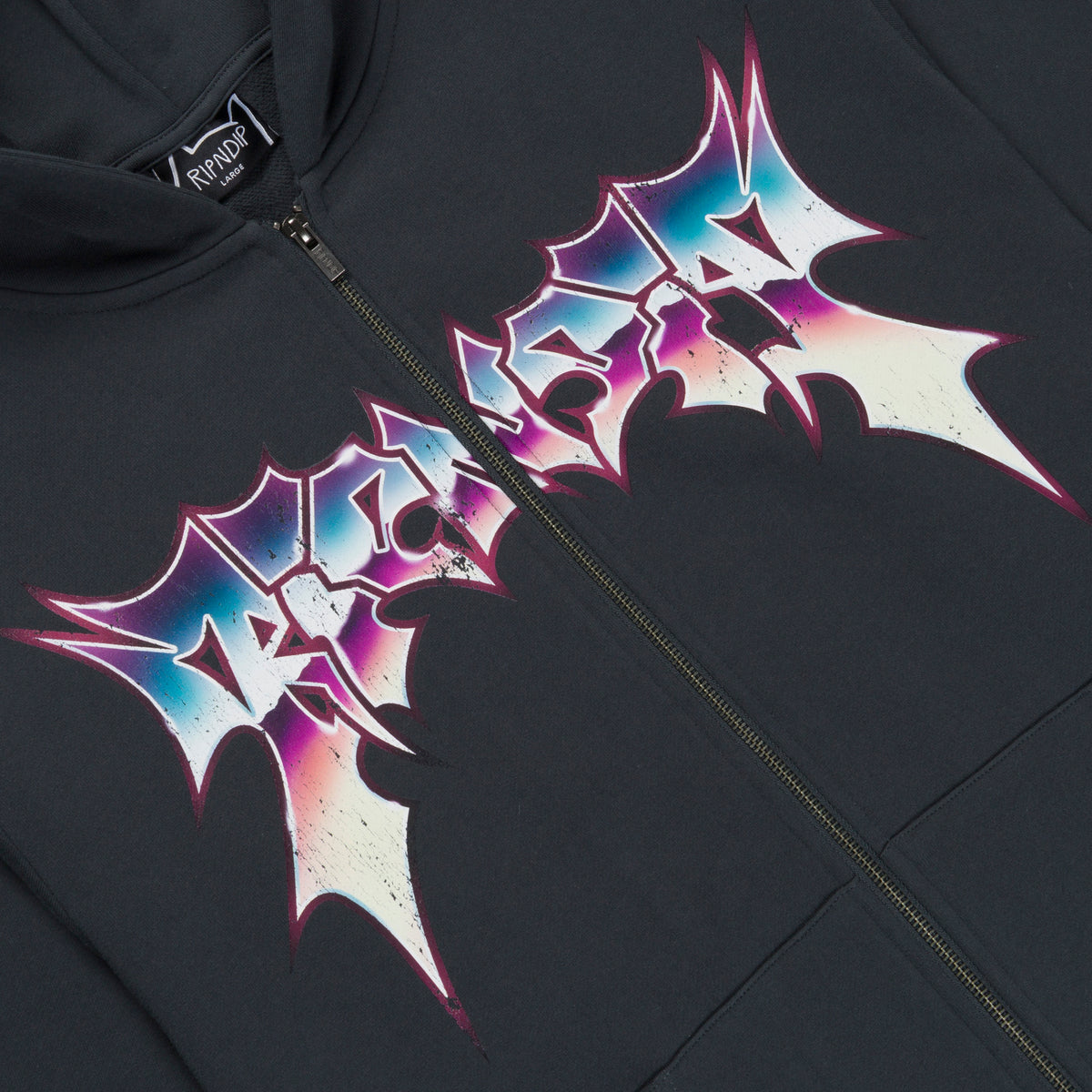 RIPNDIP Noid Zip Hoodie (Dark Charcoal)